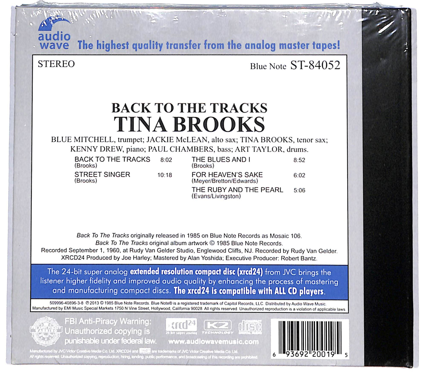 EBOND Tina Brooks - Back To The Tracks CD CD130965