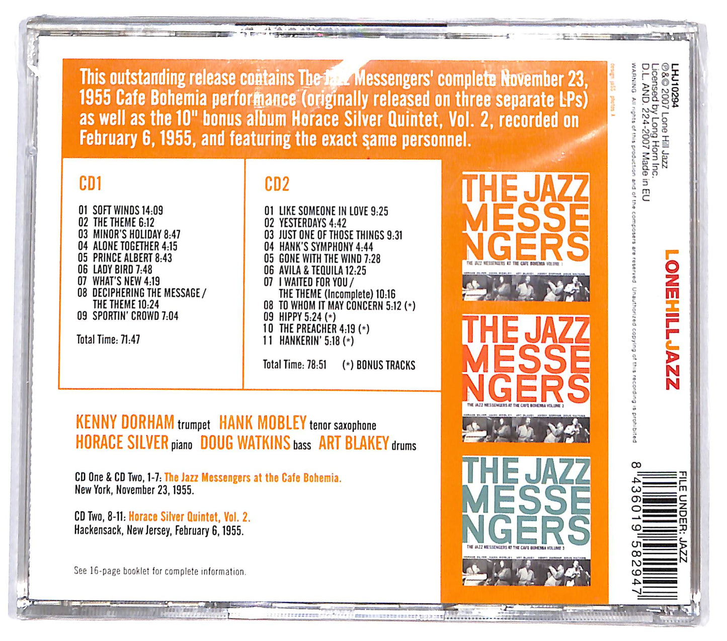 EBOND Art Blakey - The Complete Jazz Messengers At The Cafe Bohemia CD CD131015