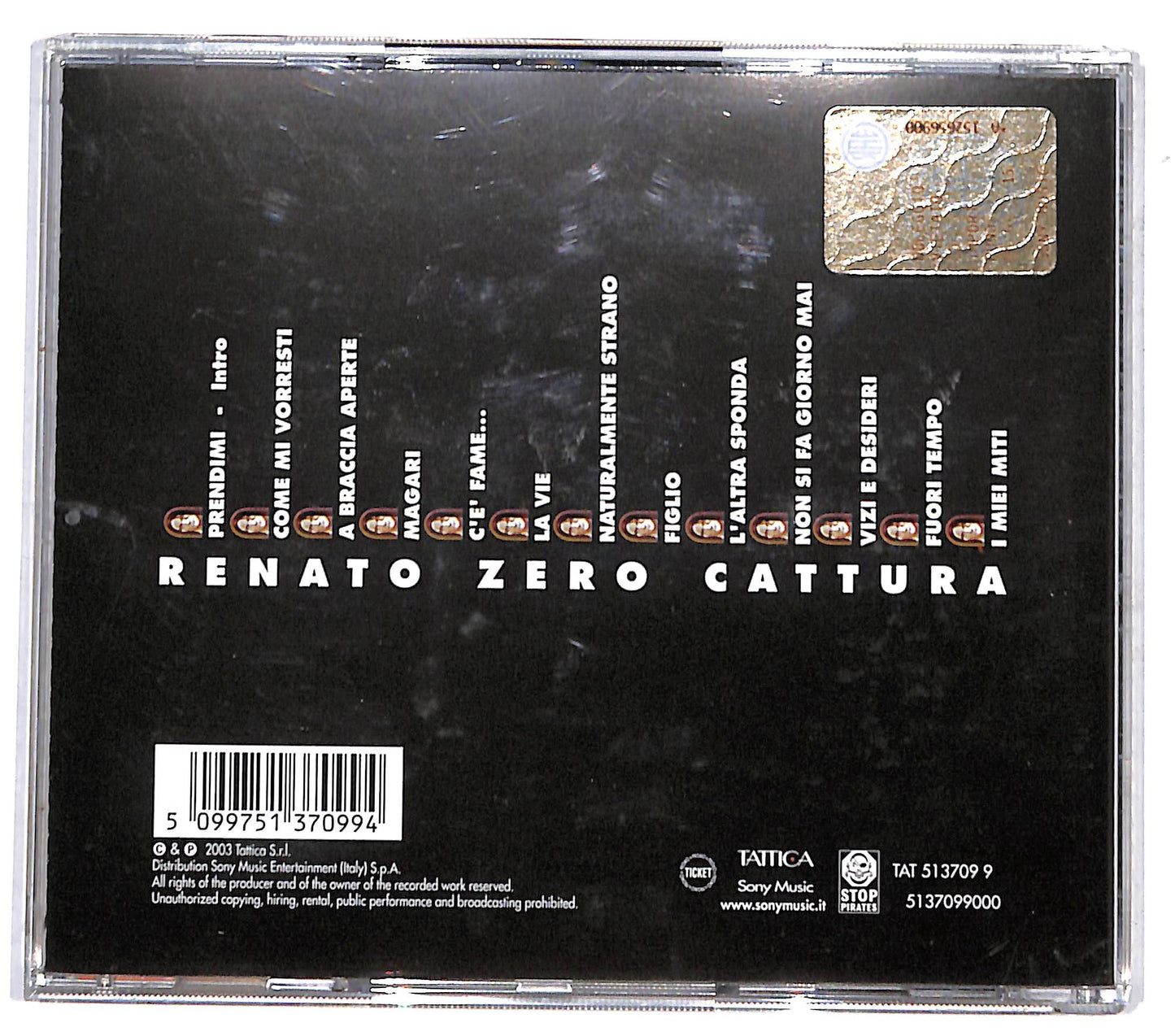 EBOND Renato Zero - Cattura CD CD131122