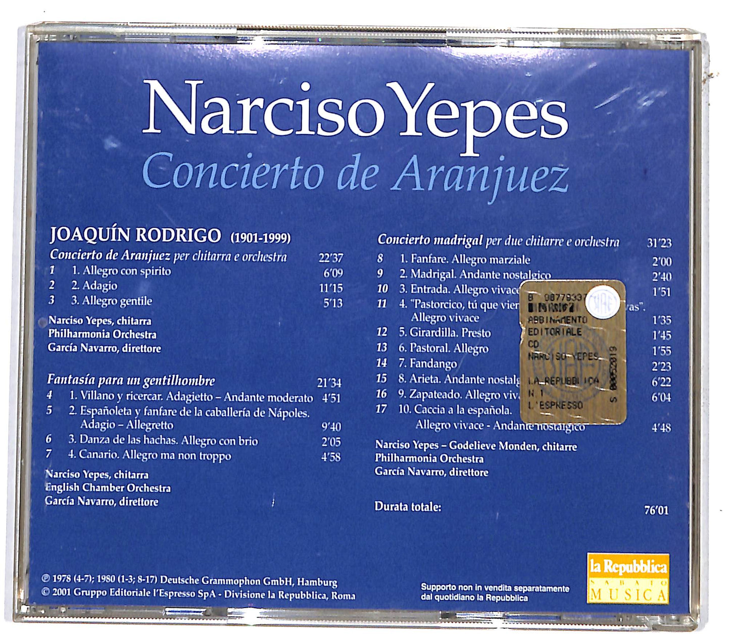 EBOND Narciso Yepes - Concierto De Aranjuez EDITORIALE CD CD131318