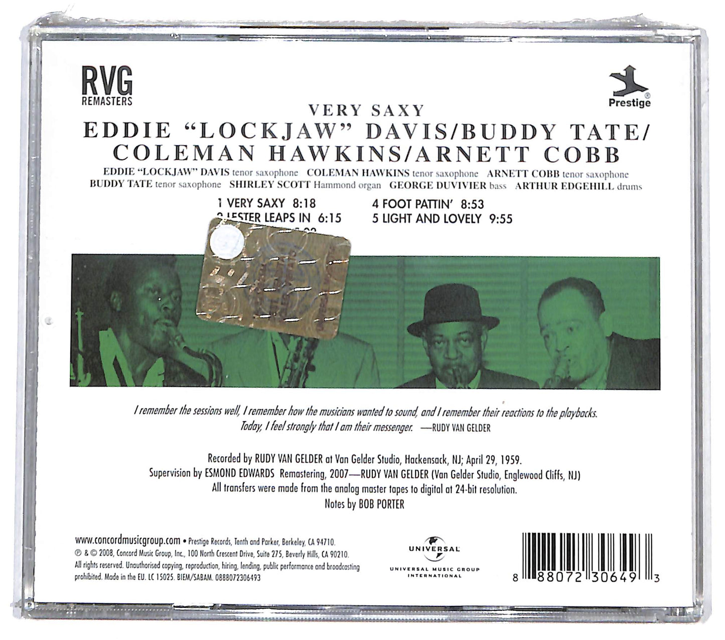 EBOND Davis Buddy Tate - Very Saxy CD CD131450