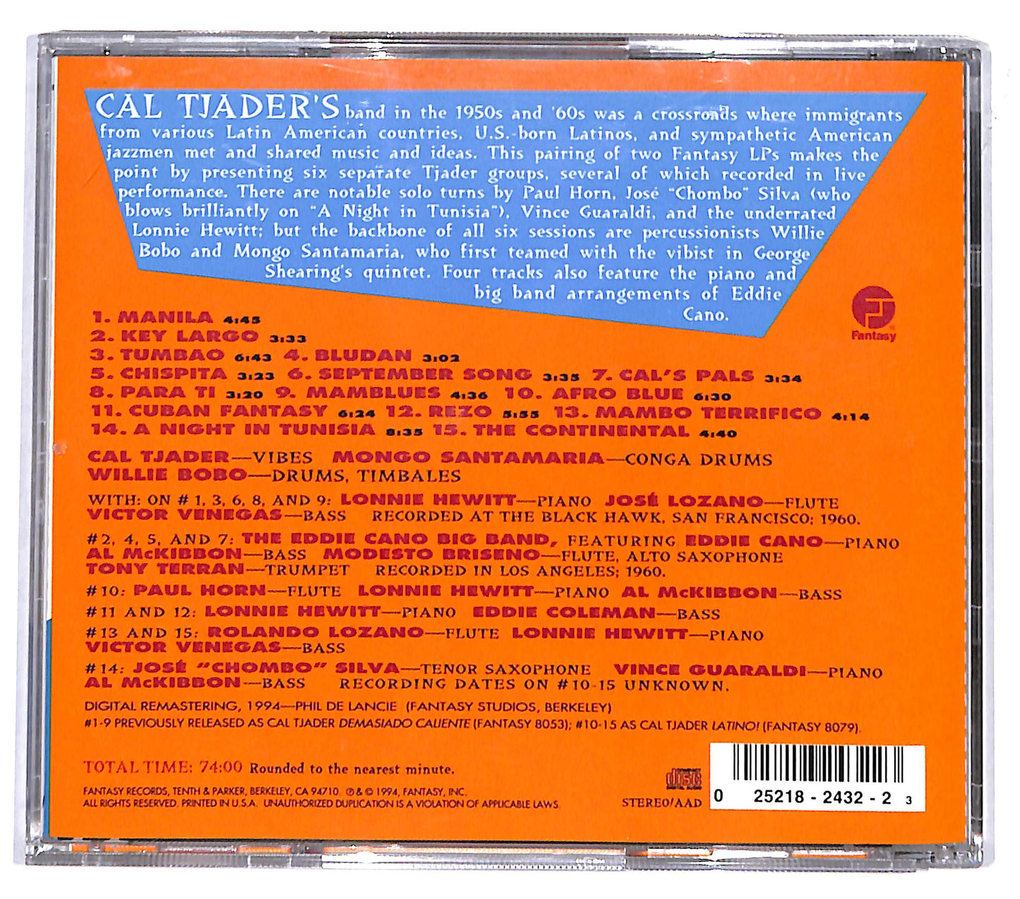 EBOND Cal Tjader - Latino! CD CD131514