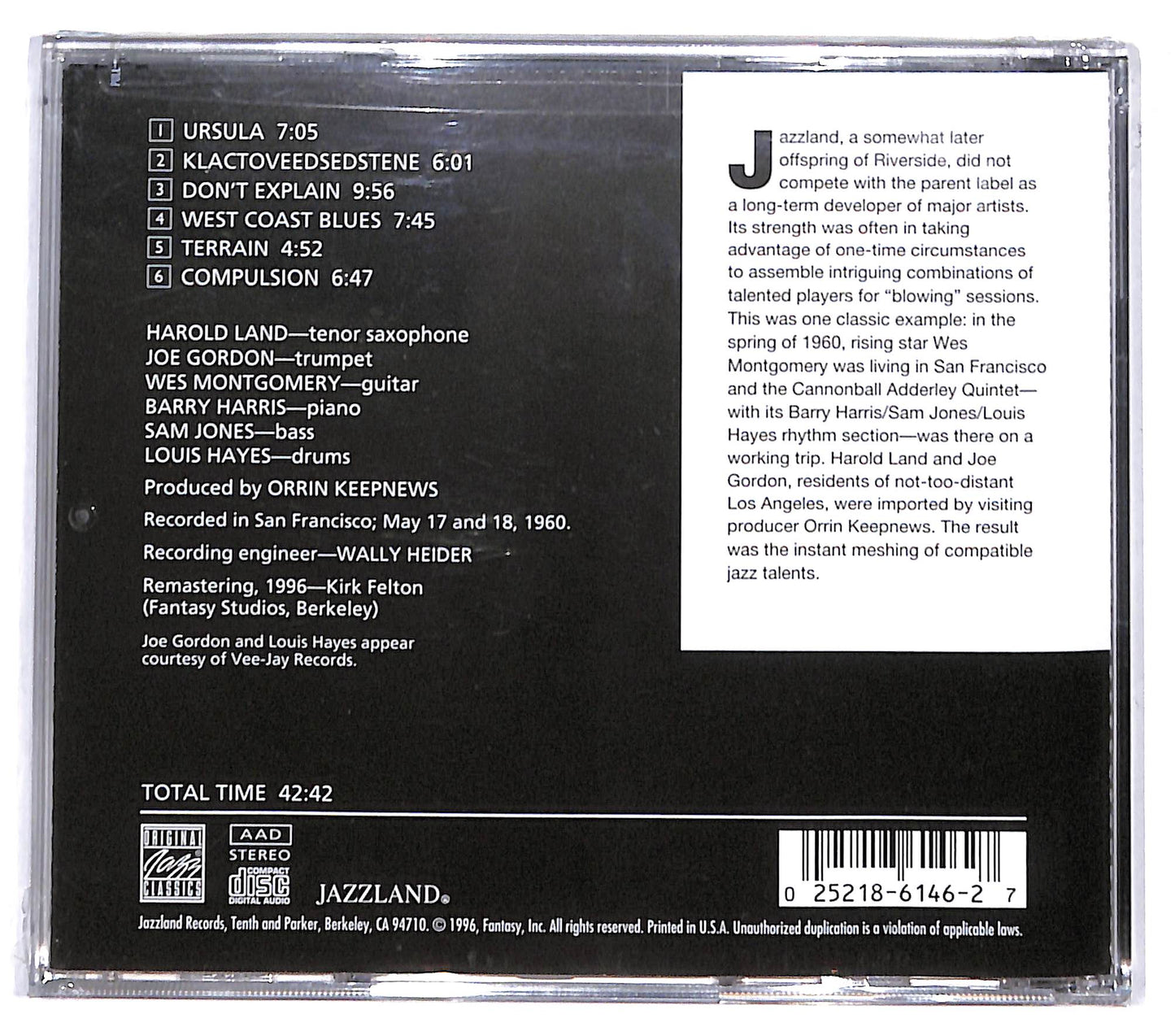 EBOND Harold Land - West Coast Blues! CD CD131547