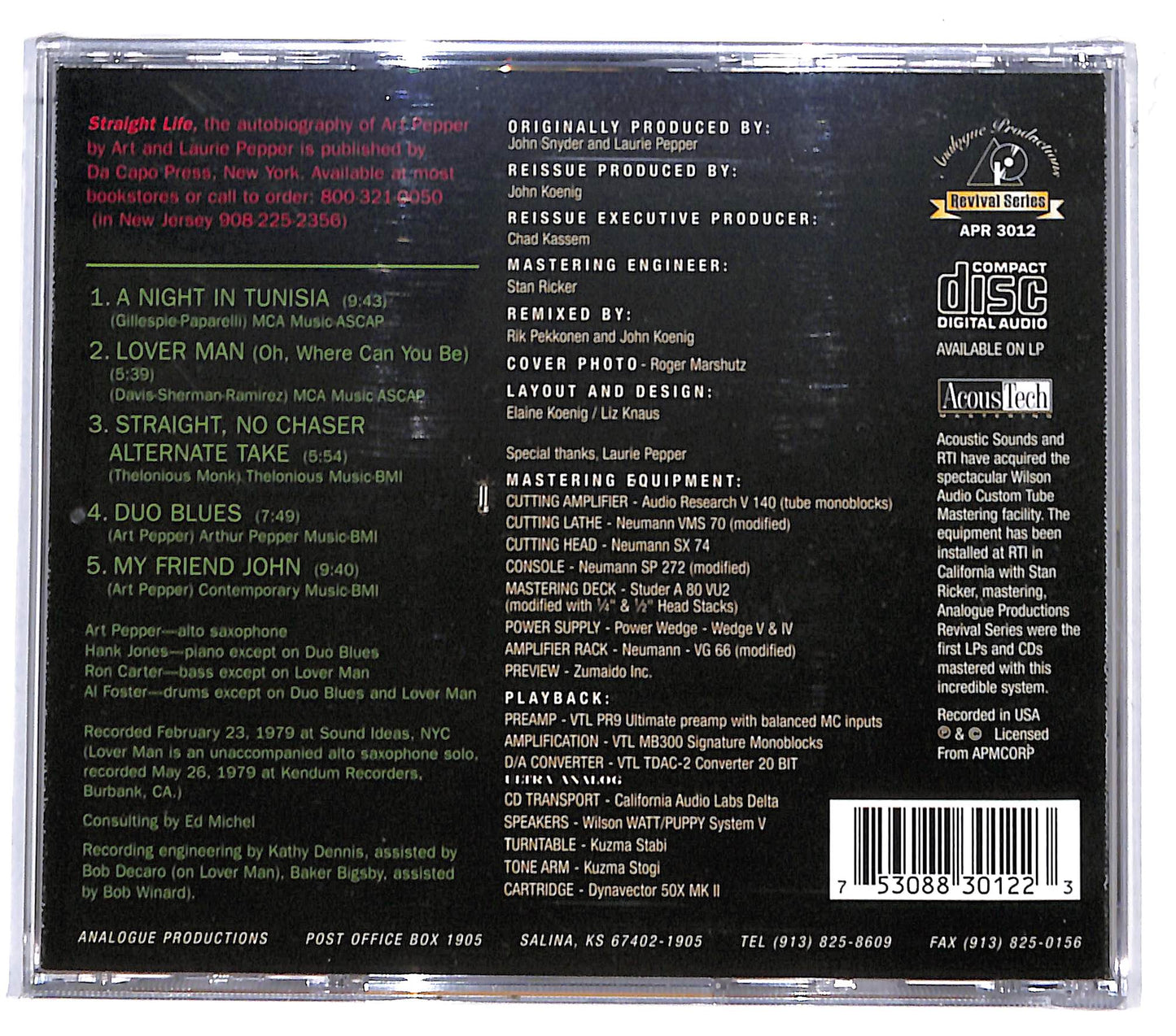 EBOND Art Pepper - New York Album CD CD131552