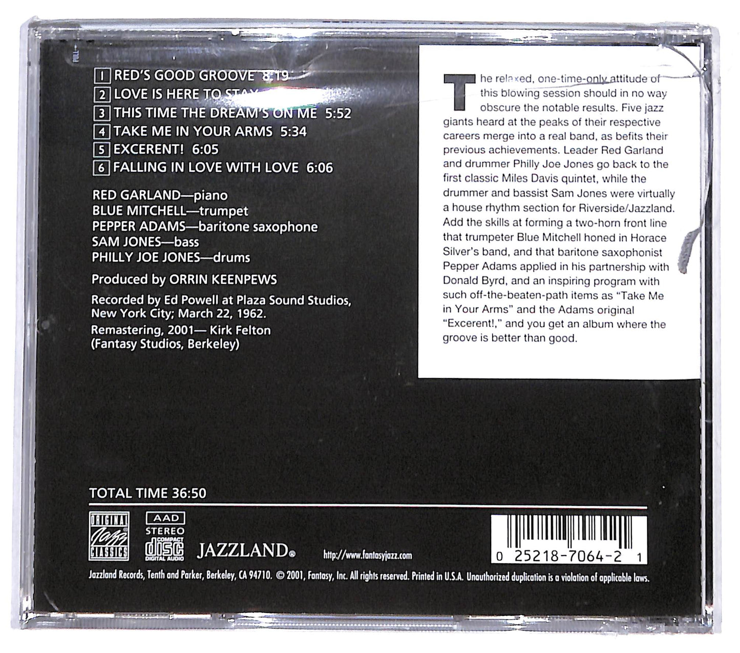 EBOND Red Garland Quintet - Red's Good Groove CD CD131558