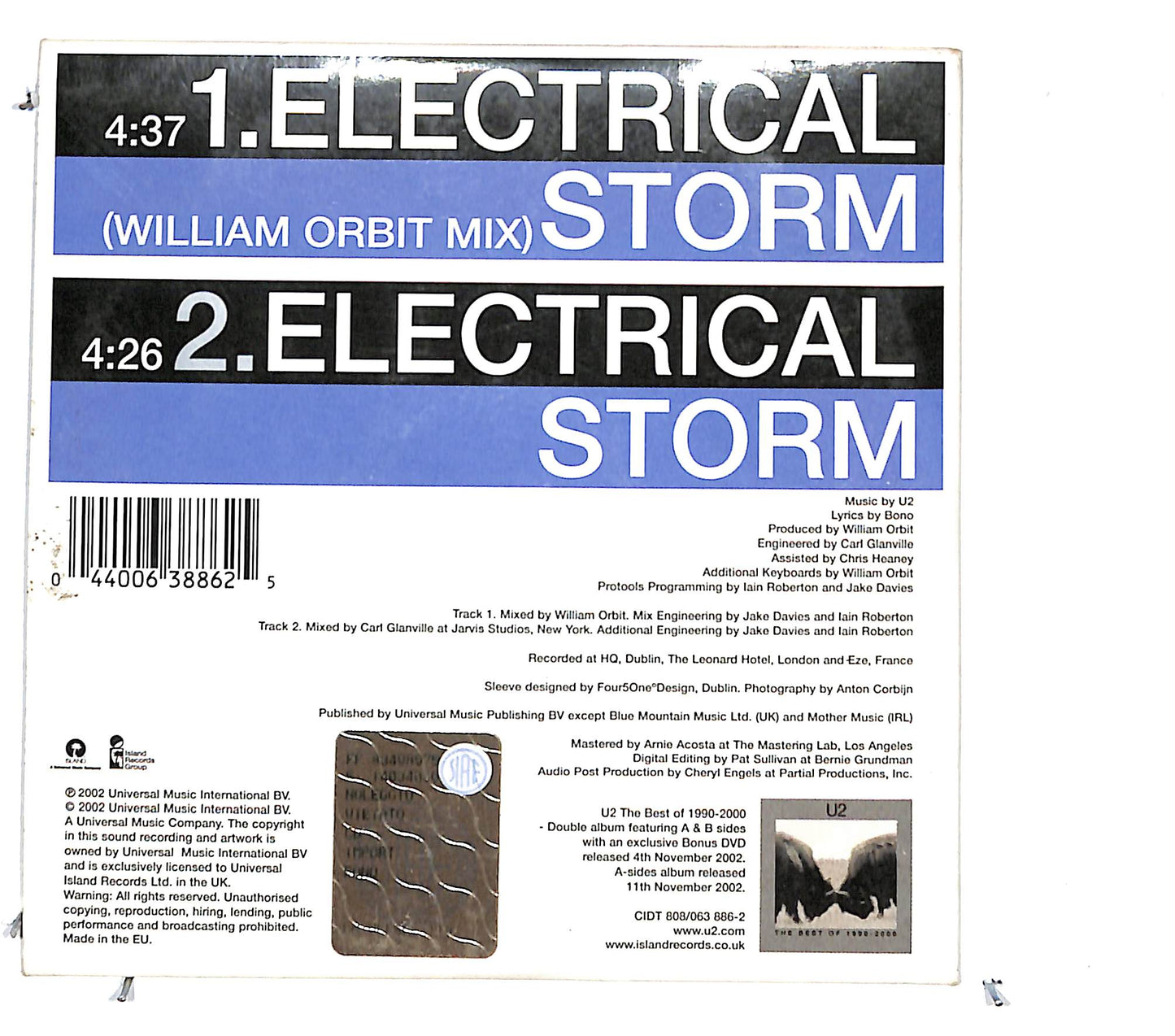 EBOND U2 - Electrical Storm CD CD131734