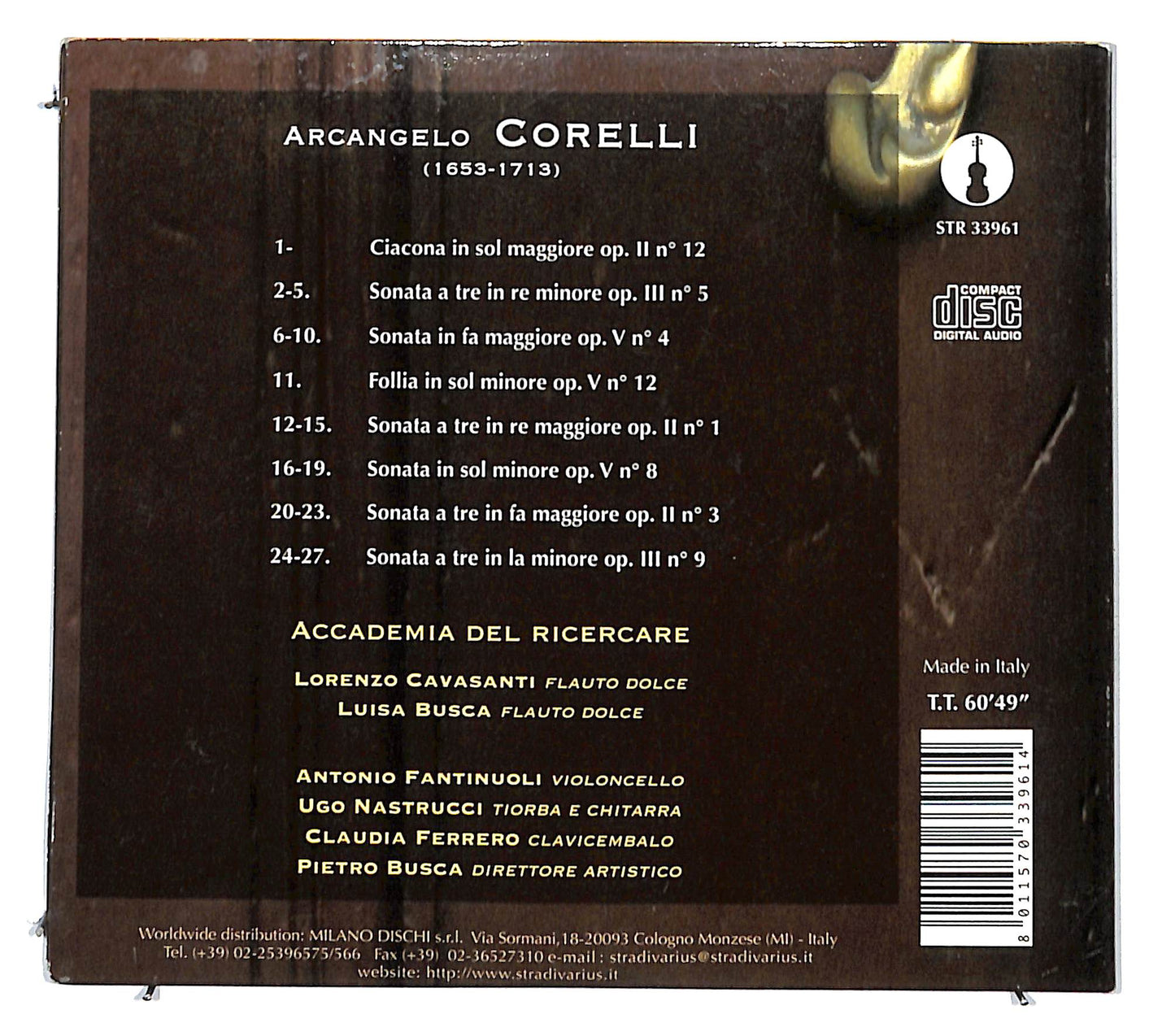 EBOND A. Corelli - Sonate, Ciacona E Follia CD CD131739