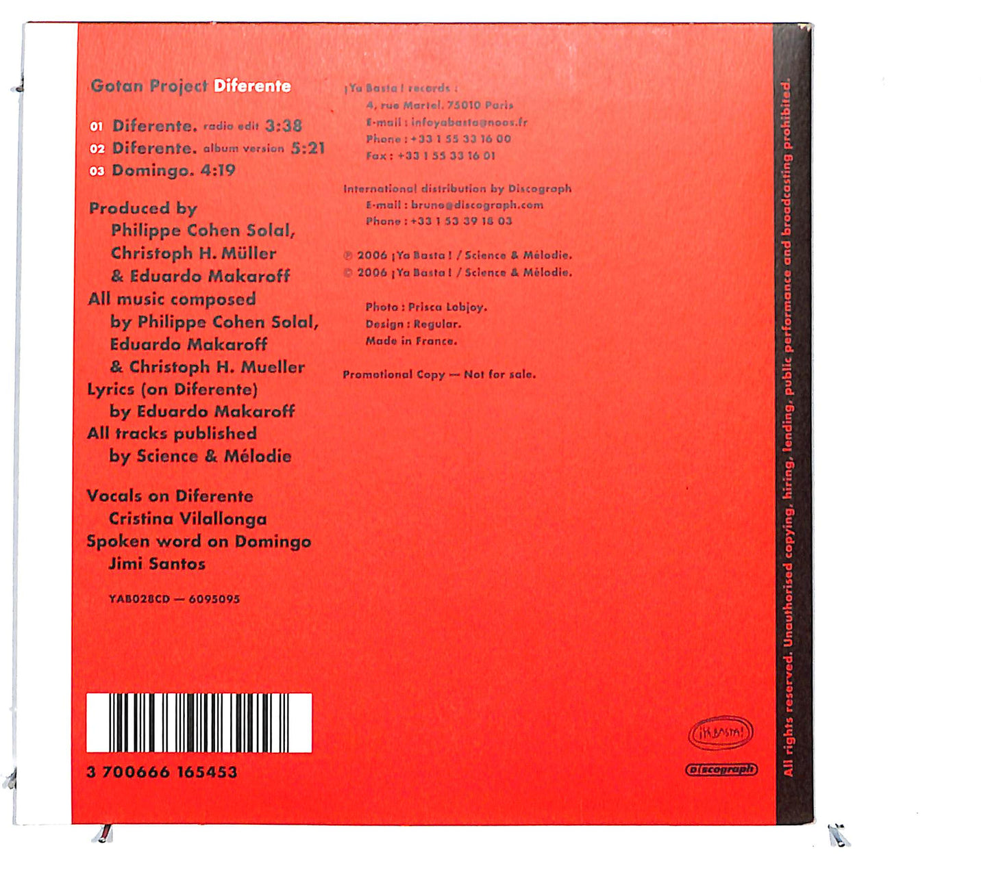 EBOND Gotan Project - Diferente CD CD131748