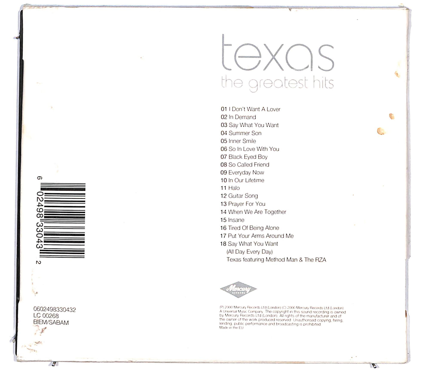 EBOND Texas - The Greatest Hits CD CD131813