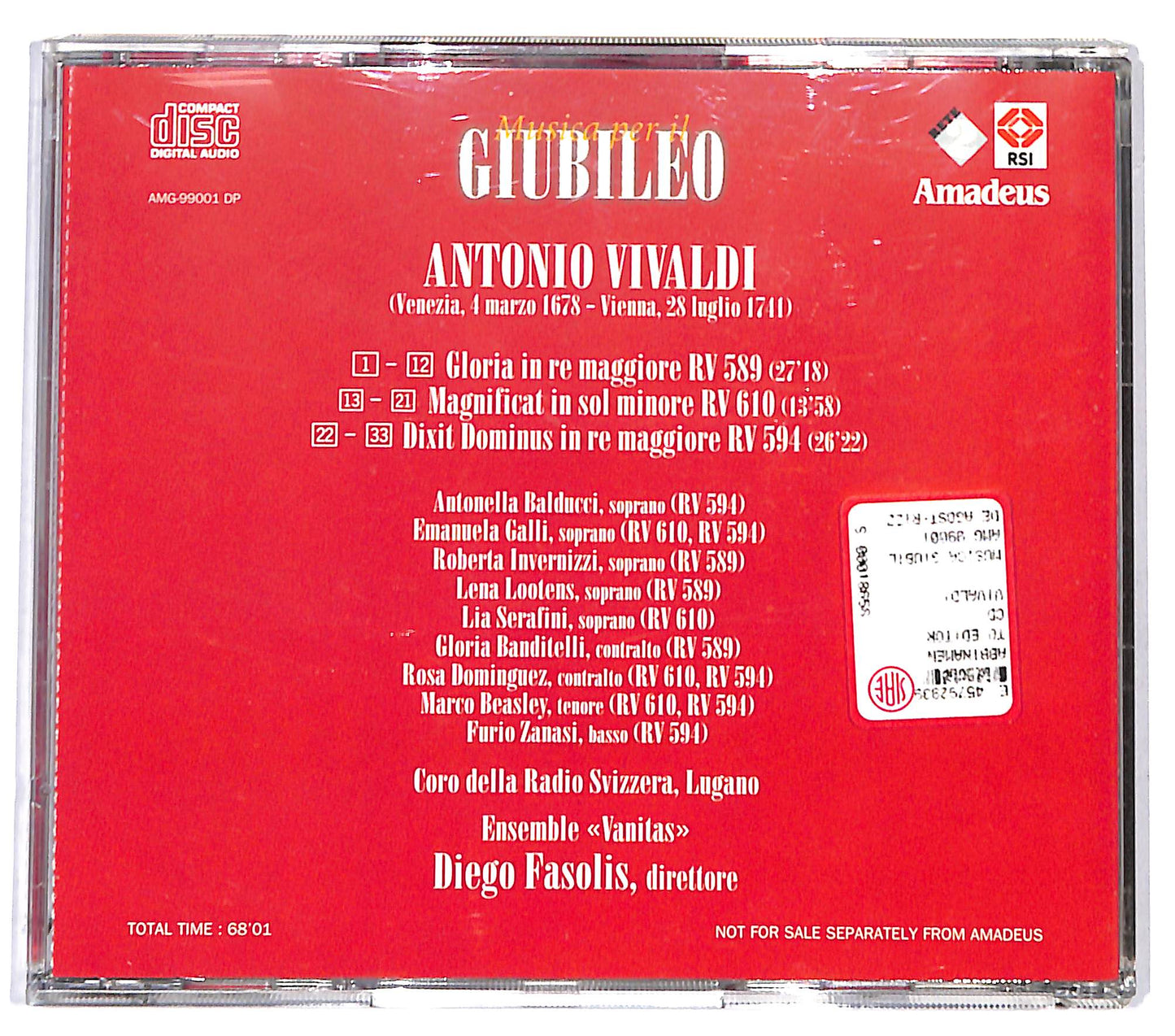 EBOND Vivaldi - Gloria RV 589 Magnificat RV 610 CD CD131816