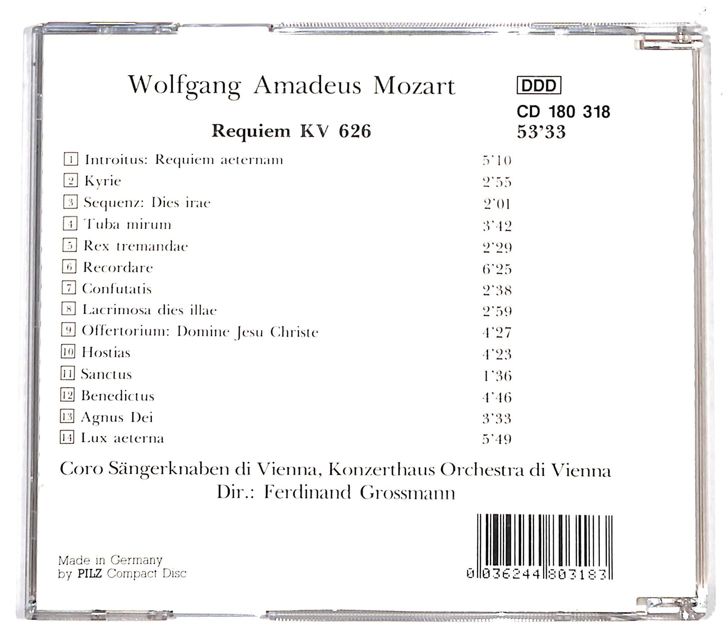 EBOND Mozart - Requiem CD CD132004