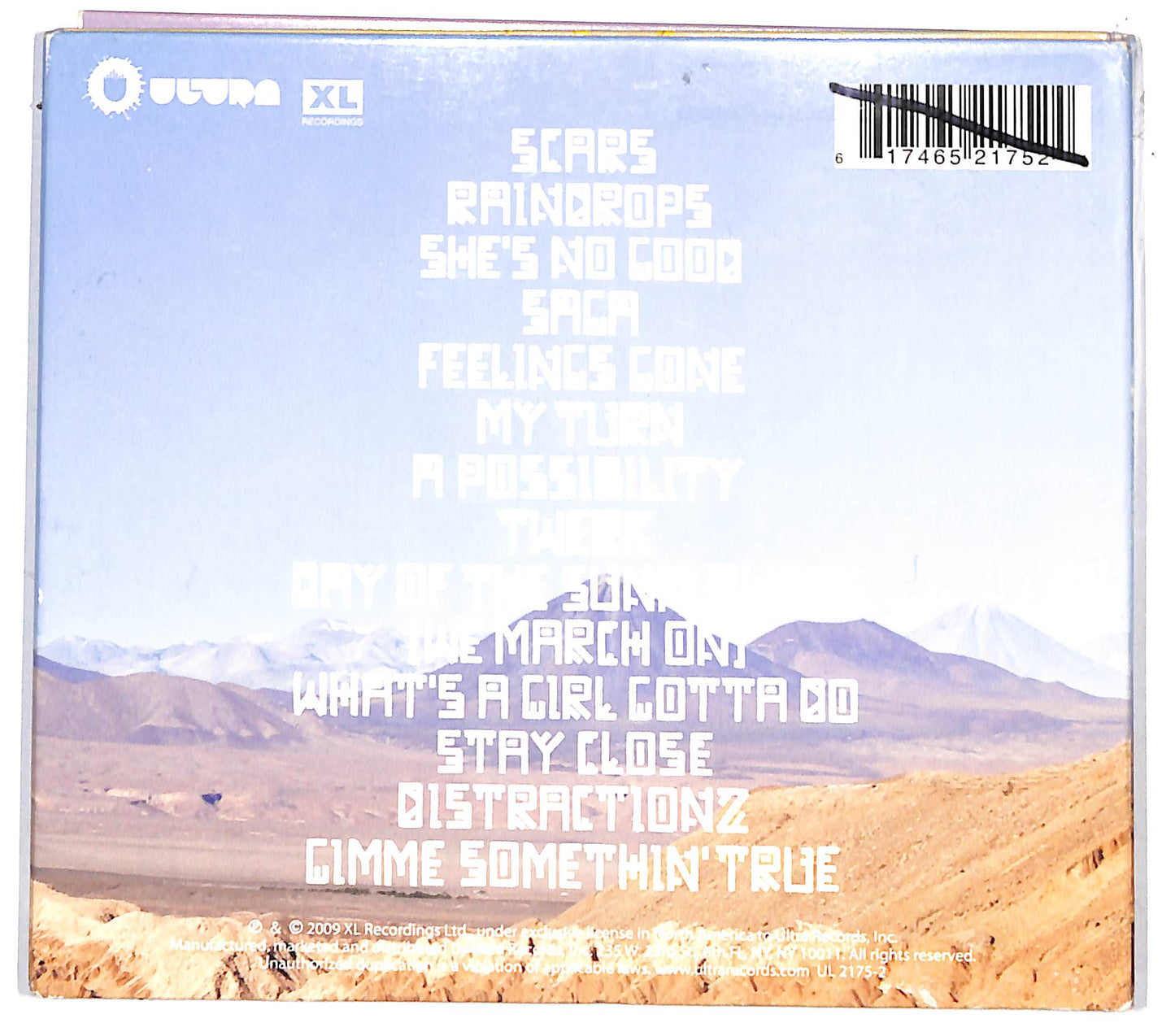EBOND Basement Jaxx - Scars DIGIPACK CD CD132041
