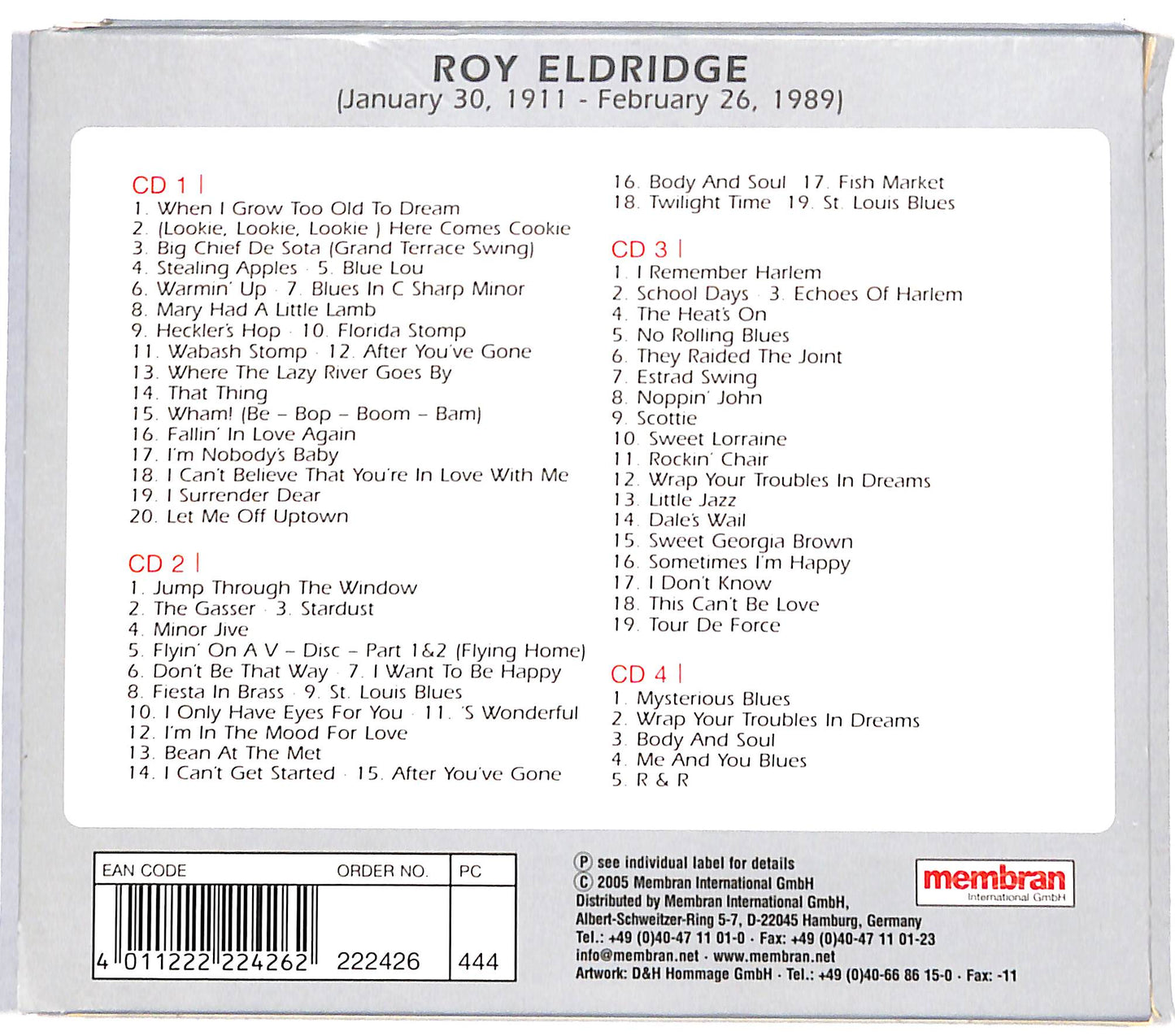 EBOND Roy Eldridge - Me And You Blues CD CD132042