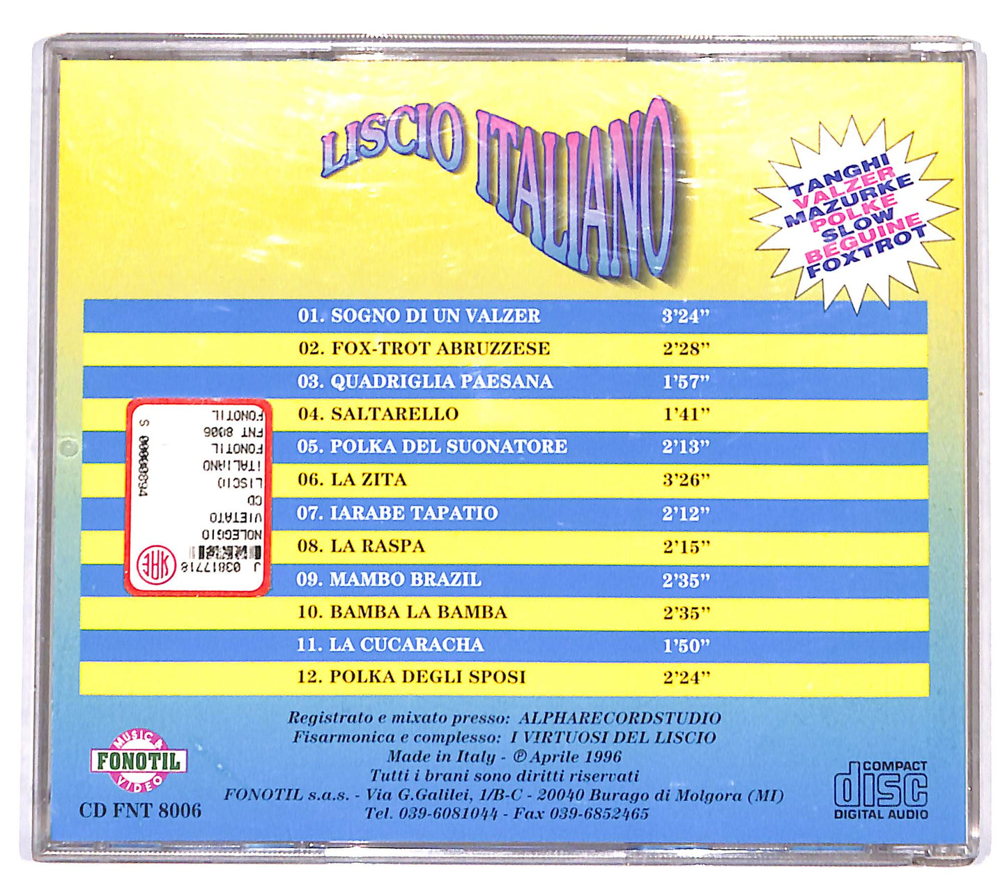 EBOND I Virtuosi Del Liscio - Liscio Italiano CD CD132101