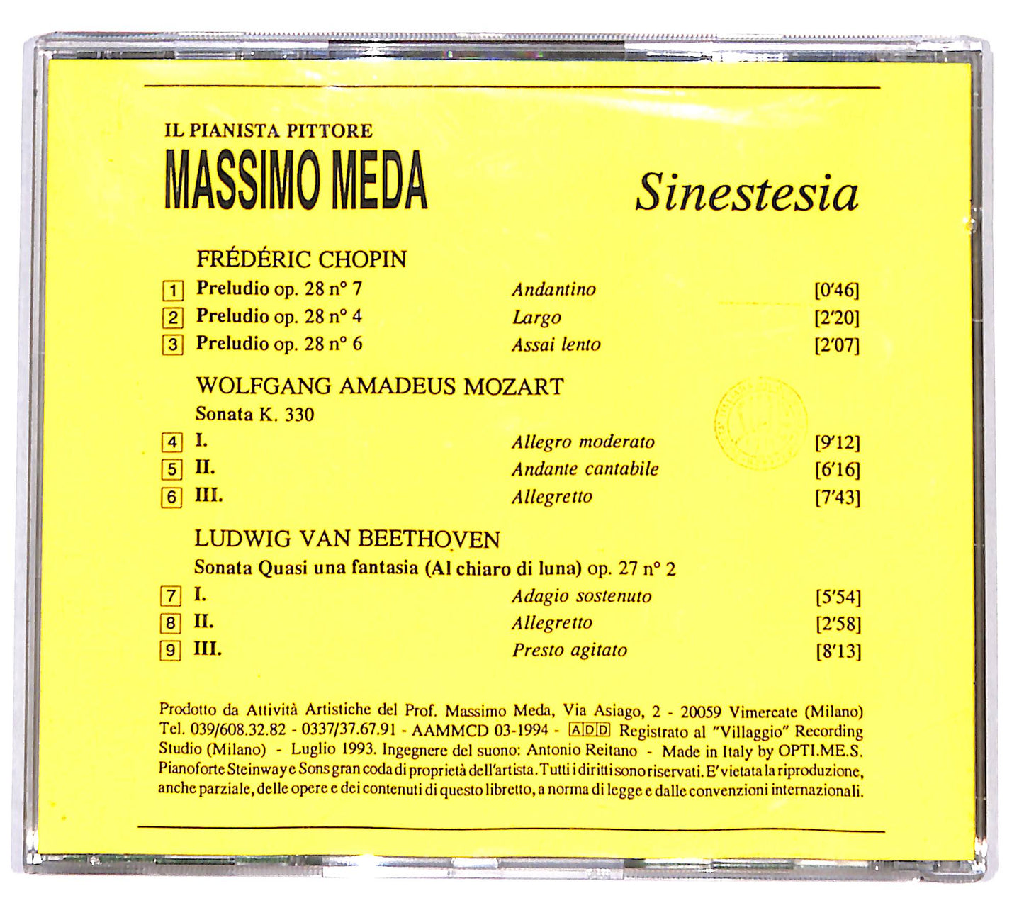 EBOND Massimo Meda - Sinestesia CD CD132109