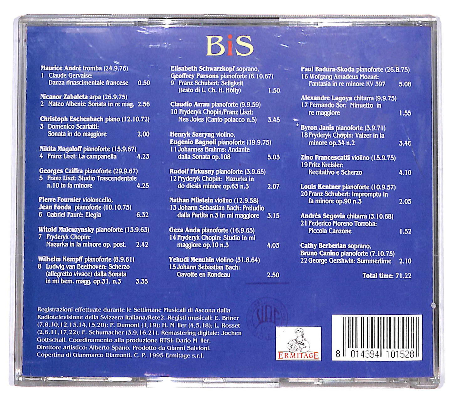 EBOND Various - Bis - Settimane Musicali Di Ascona CD CD132121