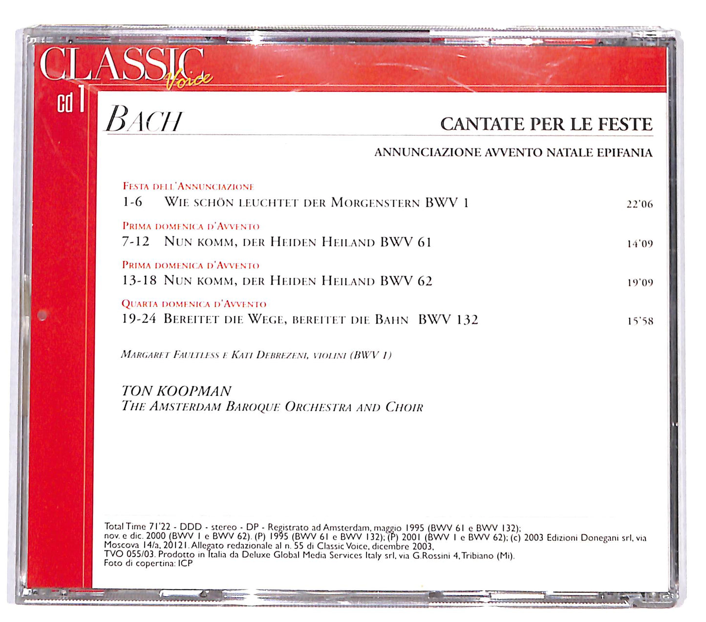EBOND Bach - Cantate per le Feste - cd 1 CD132143