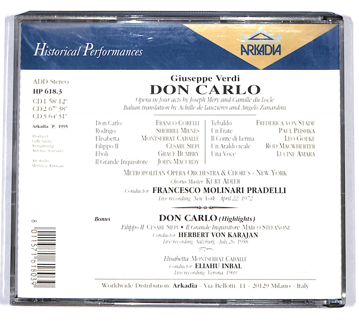 EBOND Giuseppe Verdi - Don Carlo CD CD132254