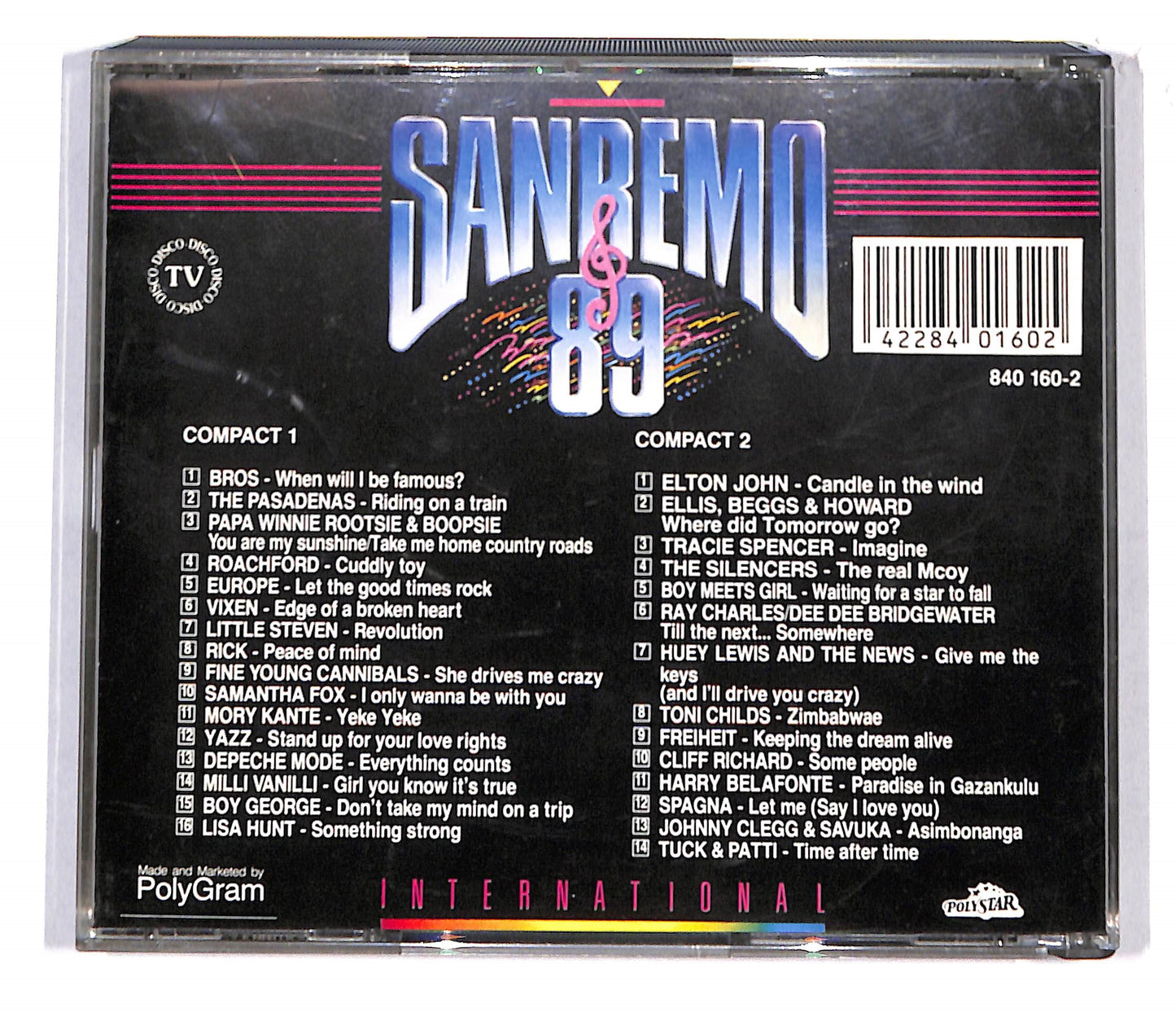 EBOND Various - Sanremo 89 International CD CD132402