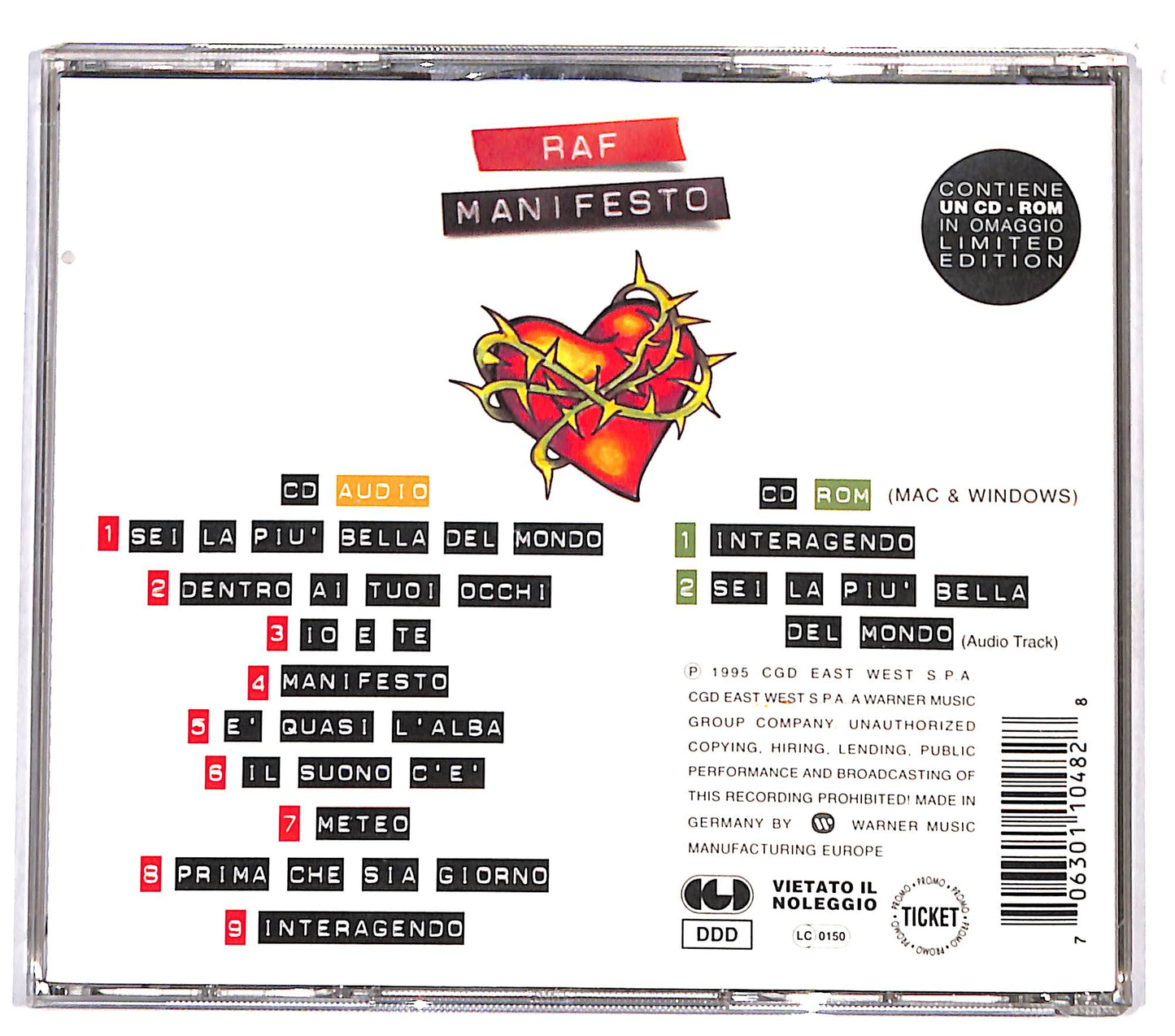 EBOND Raf - Manifesto CD CD132430