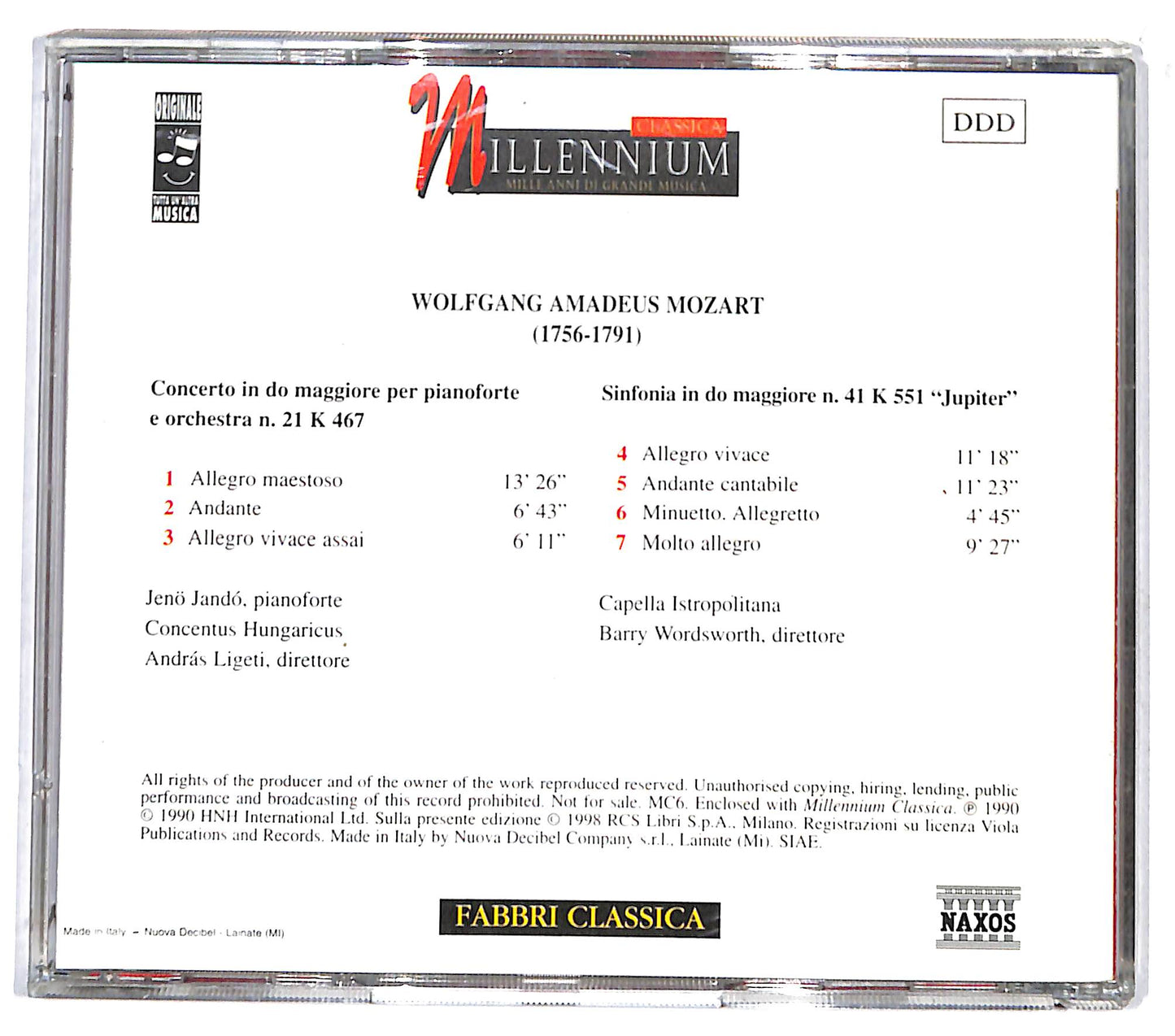 EBOND Mozart - Concerto In Do Maggiore Per Pianoforte CD CD132503