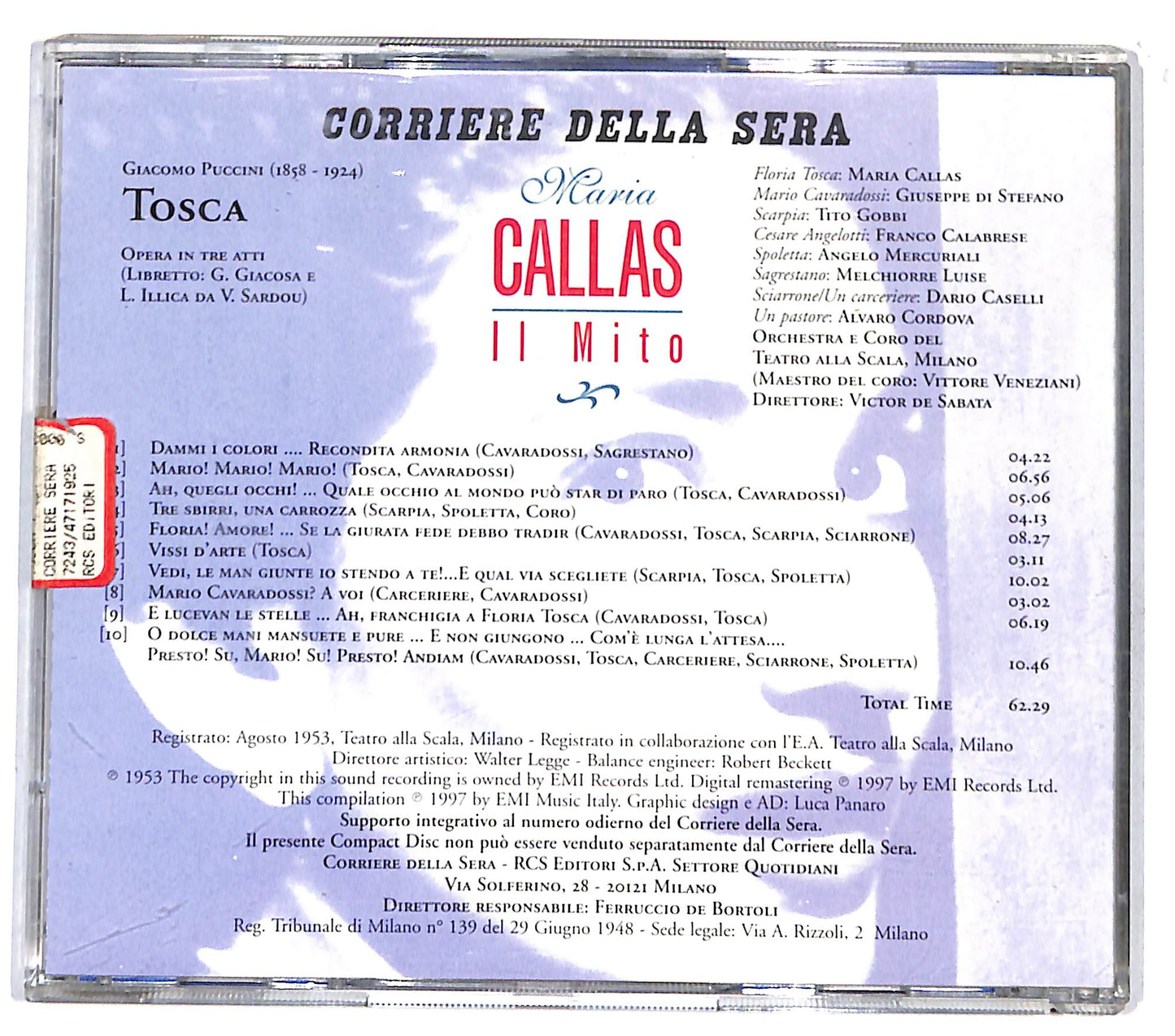 EBOND Maria Callas - Puccini Tosca CD CD132515