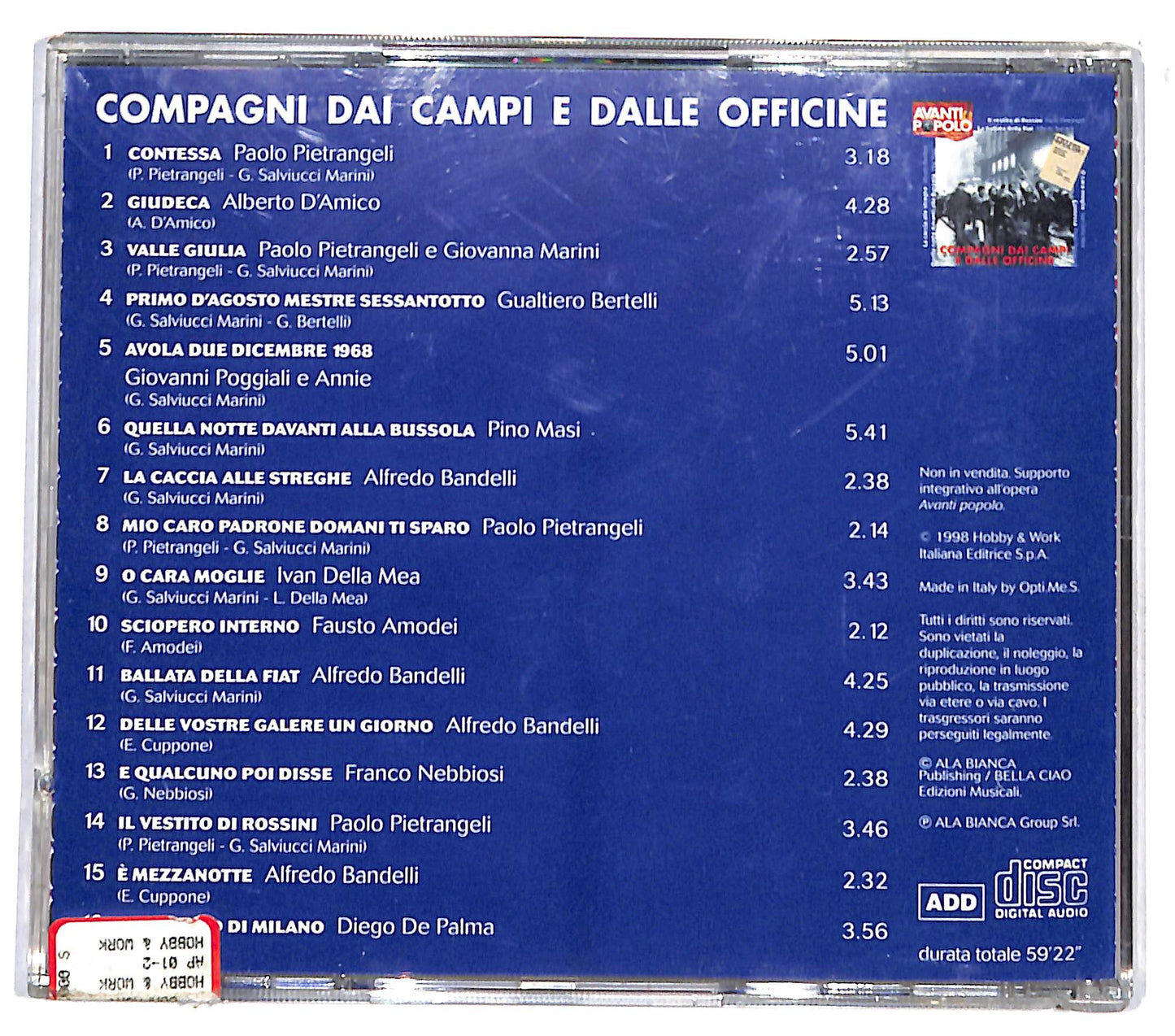 EBOND Various - compagni dai campi e delle officine CD CD132519