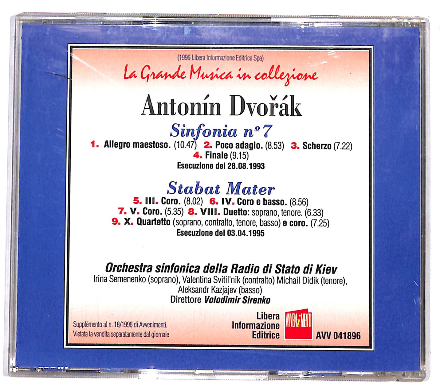 EBOND Antonin Dvořak - Sinfonia N. 7 - Stabat Mater CD CD132528