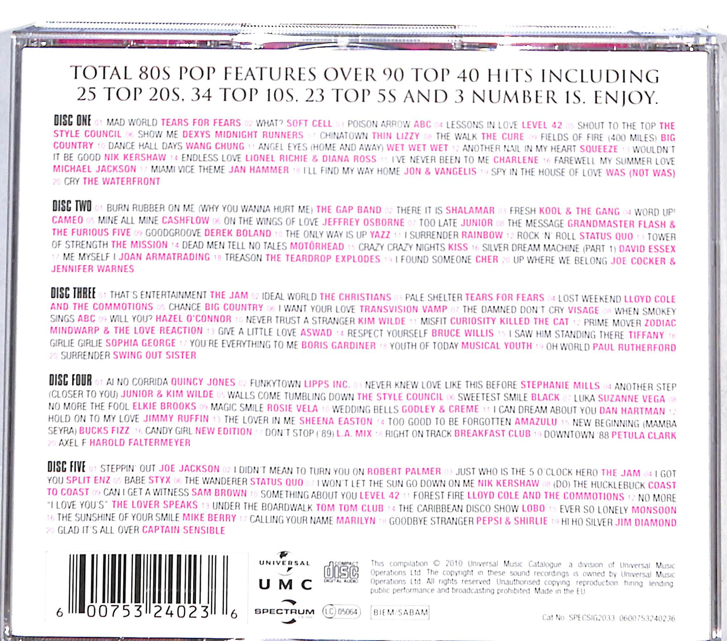 EBOND Various - Total 80s Pop CD CD132616