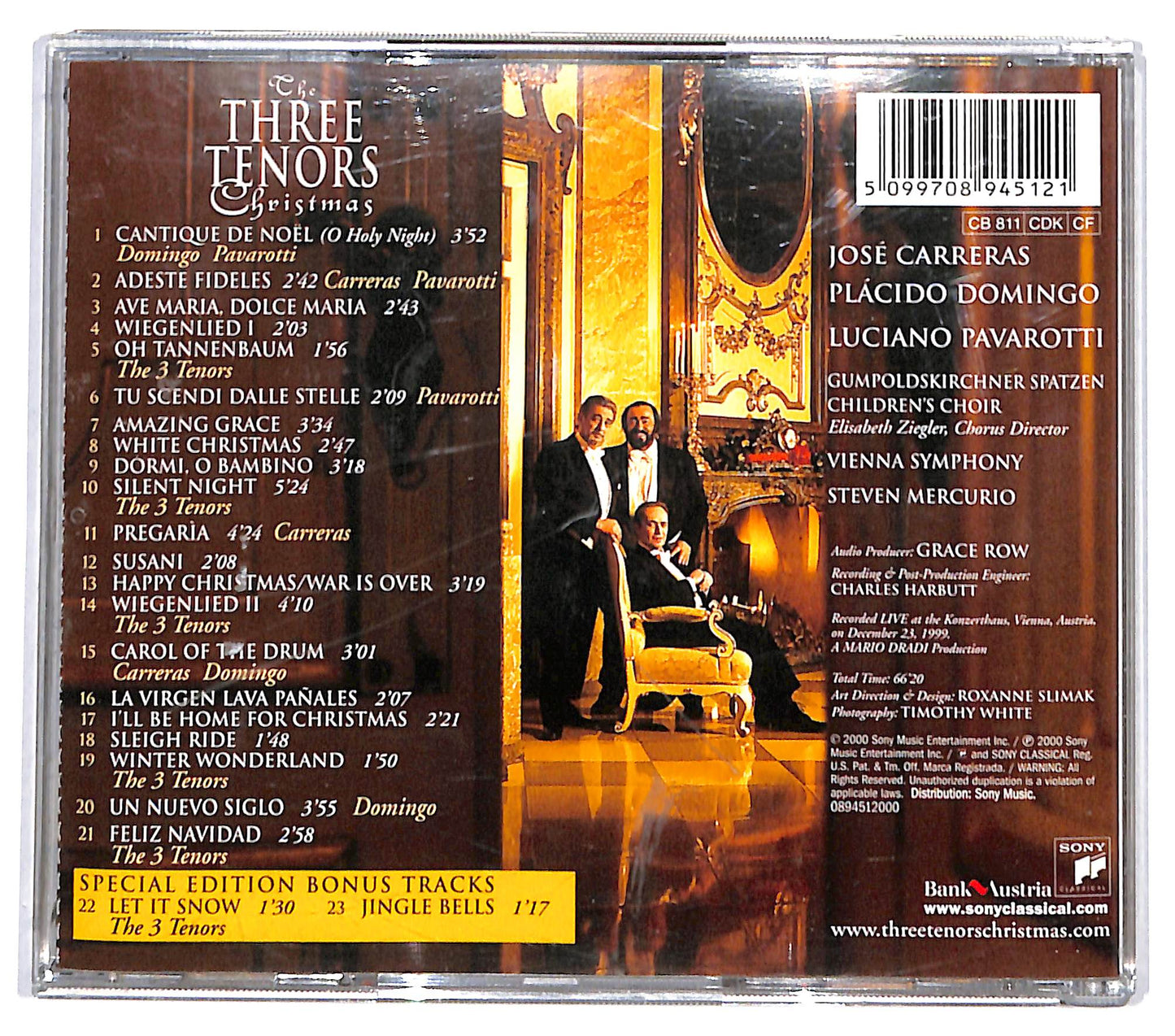 EBOND The Three Tenors - Christmas CD CD132634