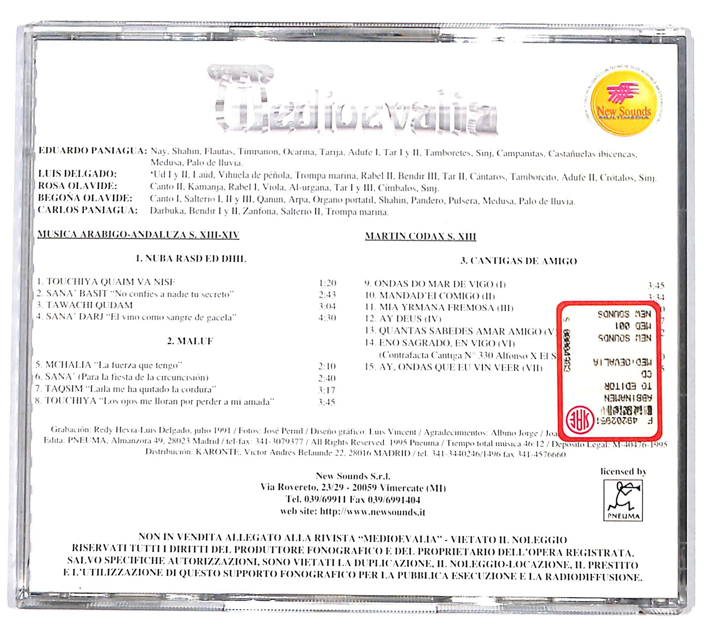 EBOND Various - Medioevalia vol.1 Calamus CD CD132711