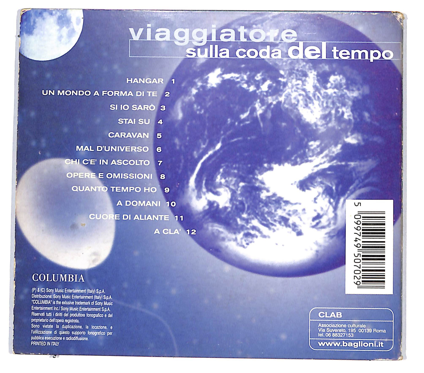 EBOND Claudio Baglioni - Viaggiatore Sulla Coda Del Tempo CD CD132757