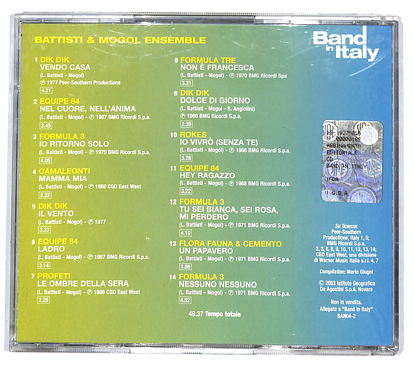 EBOND Various - Battisti & Mogol Ensemble CD CD132819