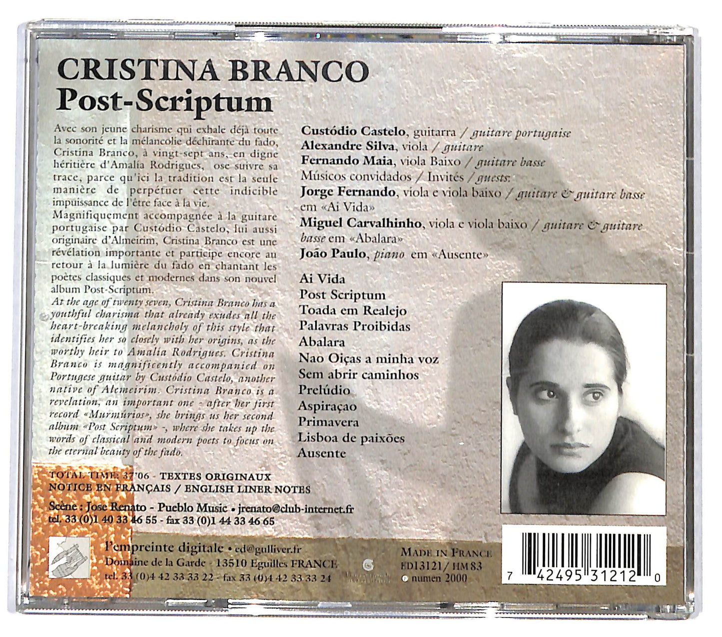 EBOND Cristina Branco - Post-Scriptum CD CD132838