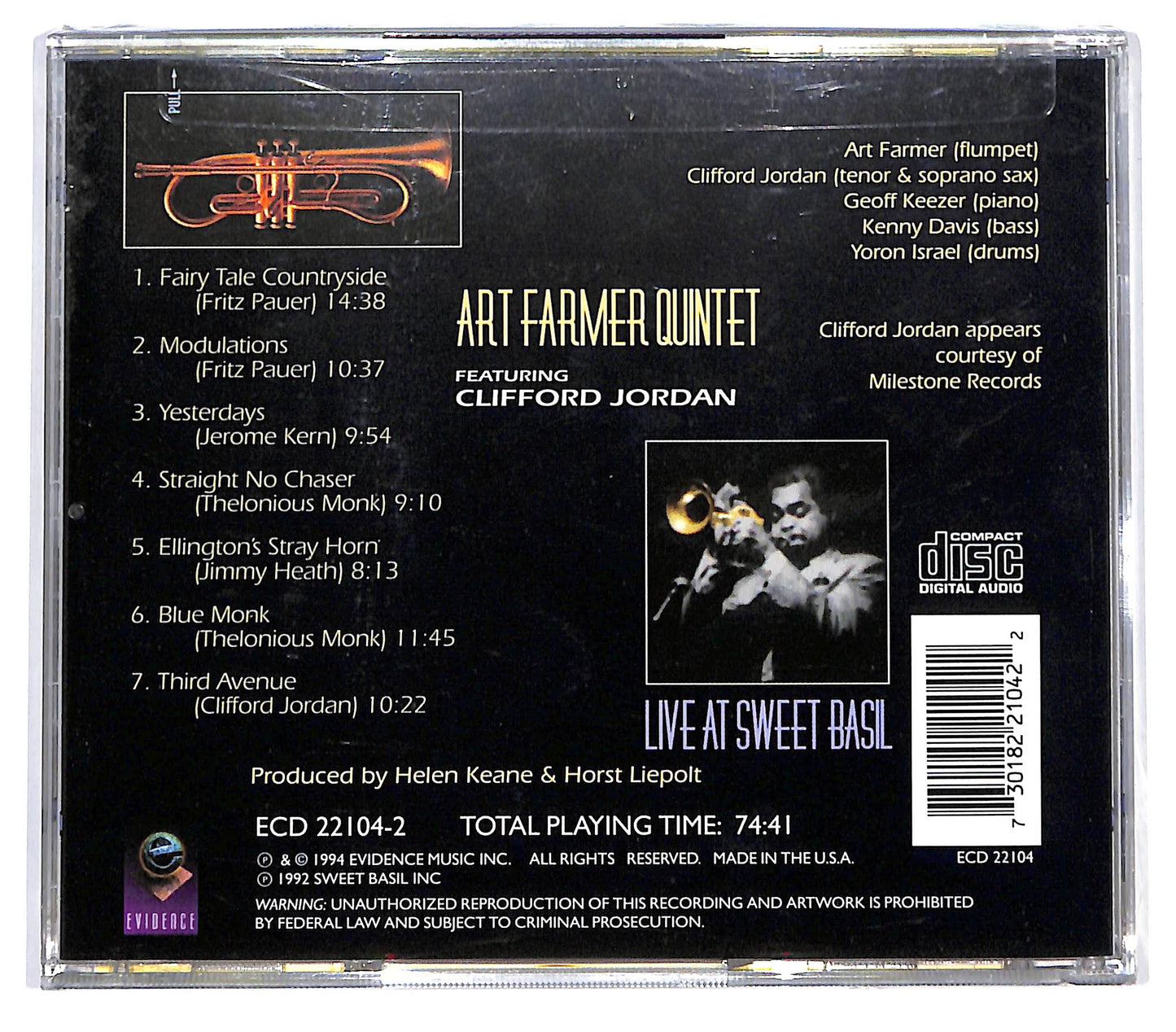 EBOND Art Farmer Quintet Featuring Clifford Jordanl CD CD133019