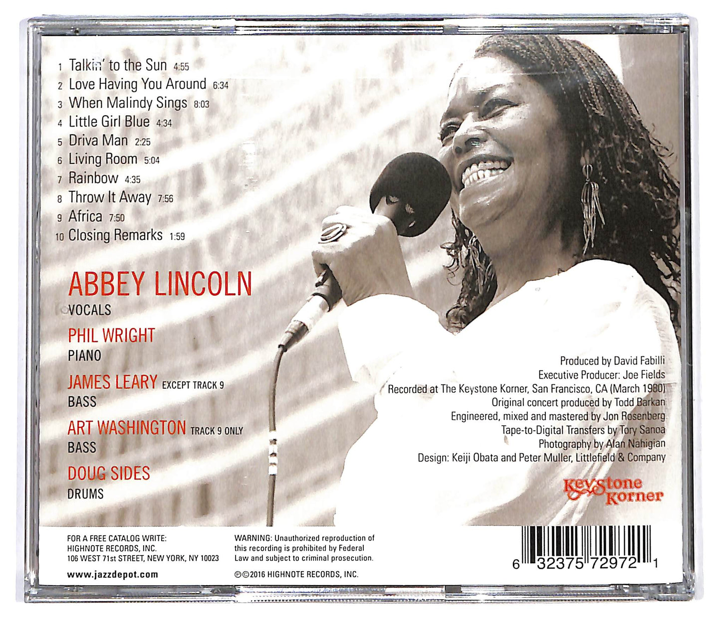 EBOND Abbey Lincoln - Love Having You Around CD CD133022