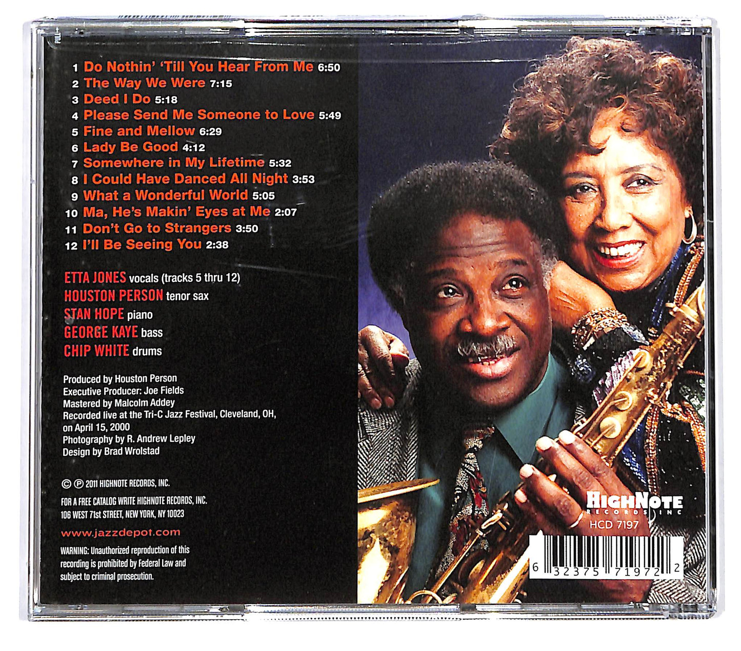 EBOND Etta Jones & Houston Person - The Way We Were: Live In Concert CD CD133024
