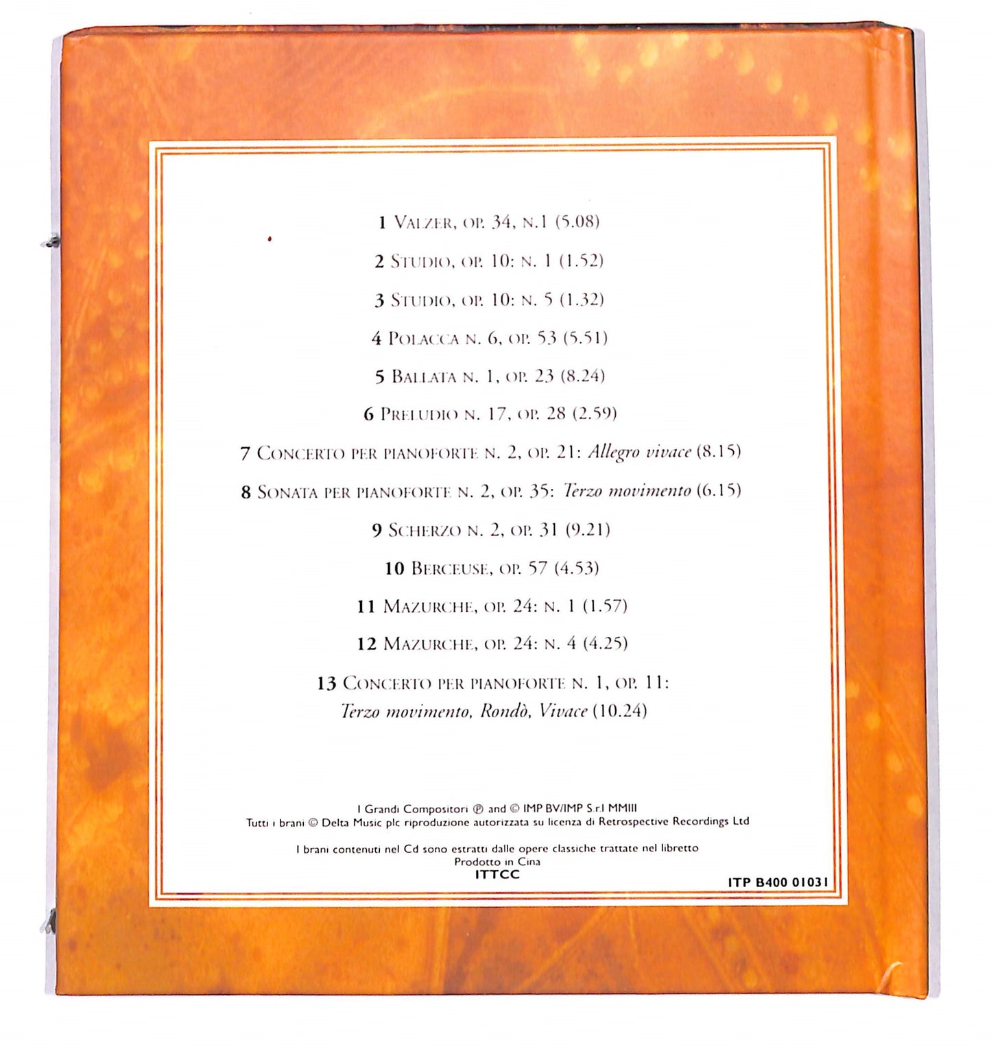 EBOND Chopin - Musica Tra Dolcezza E Impeto CD CD133228