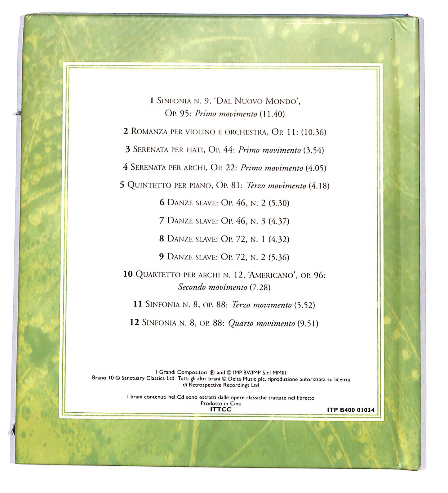 EBOND Dvořak - Il Fascino Del Nuovo Mondo CD CD133233