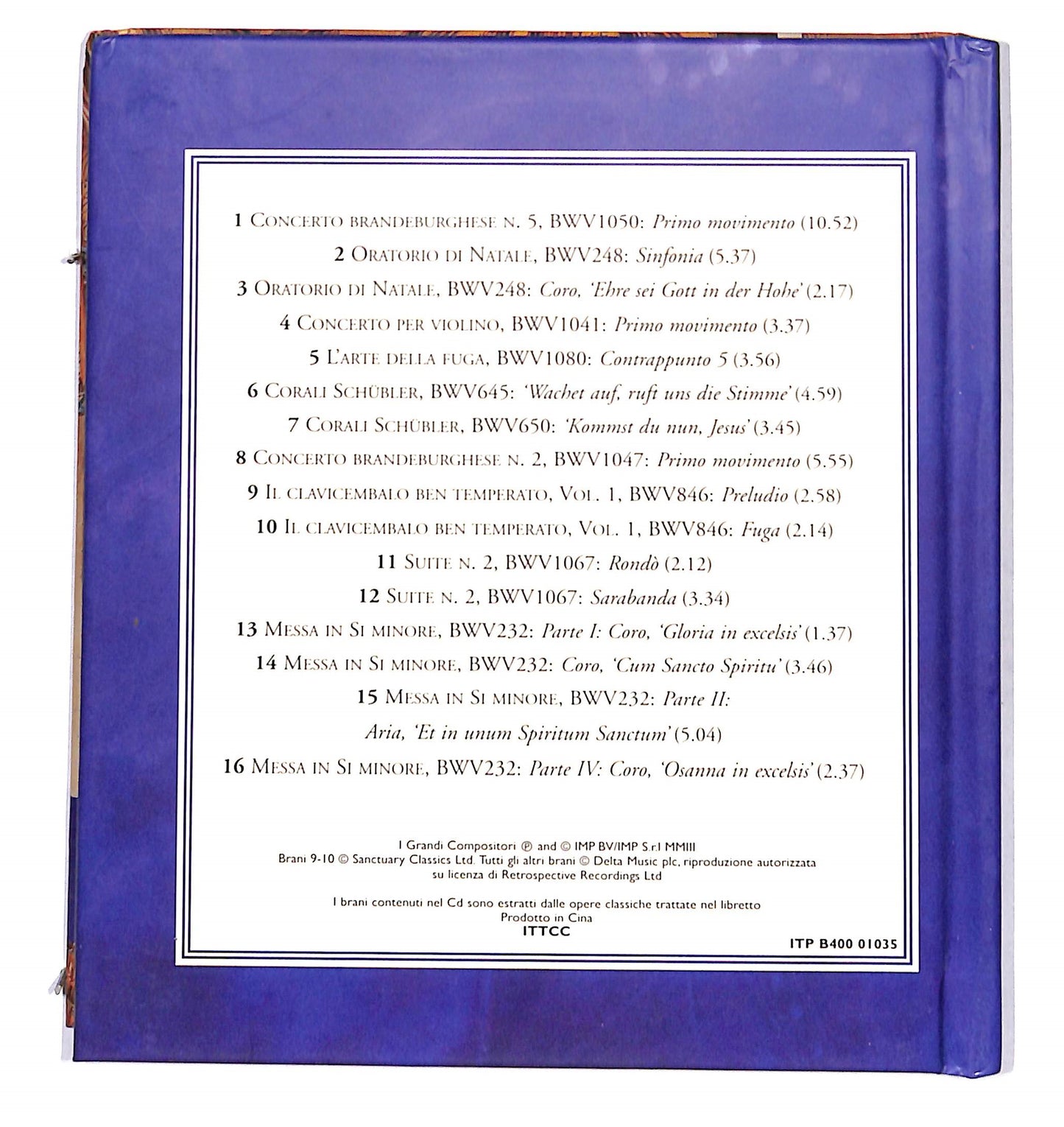 EBOND Bach - Architetture Sonore CD CD133237