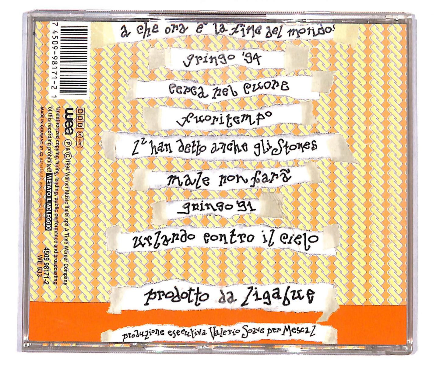 EBOND Ligabue - A Che Ora E La Fine Del Mondo CD CD133253