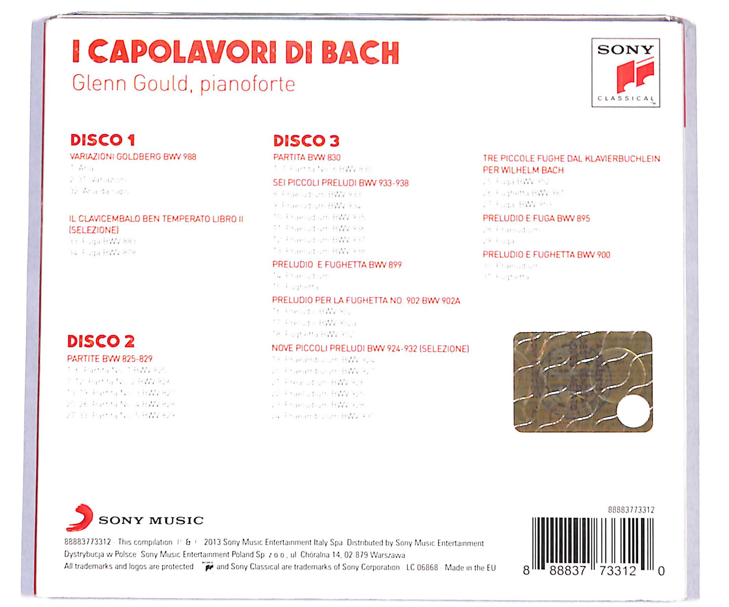 EBOND Various - I capolavori di Bach DIGIPACK CD CD133302