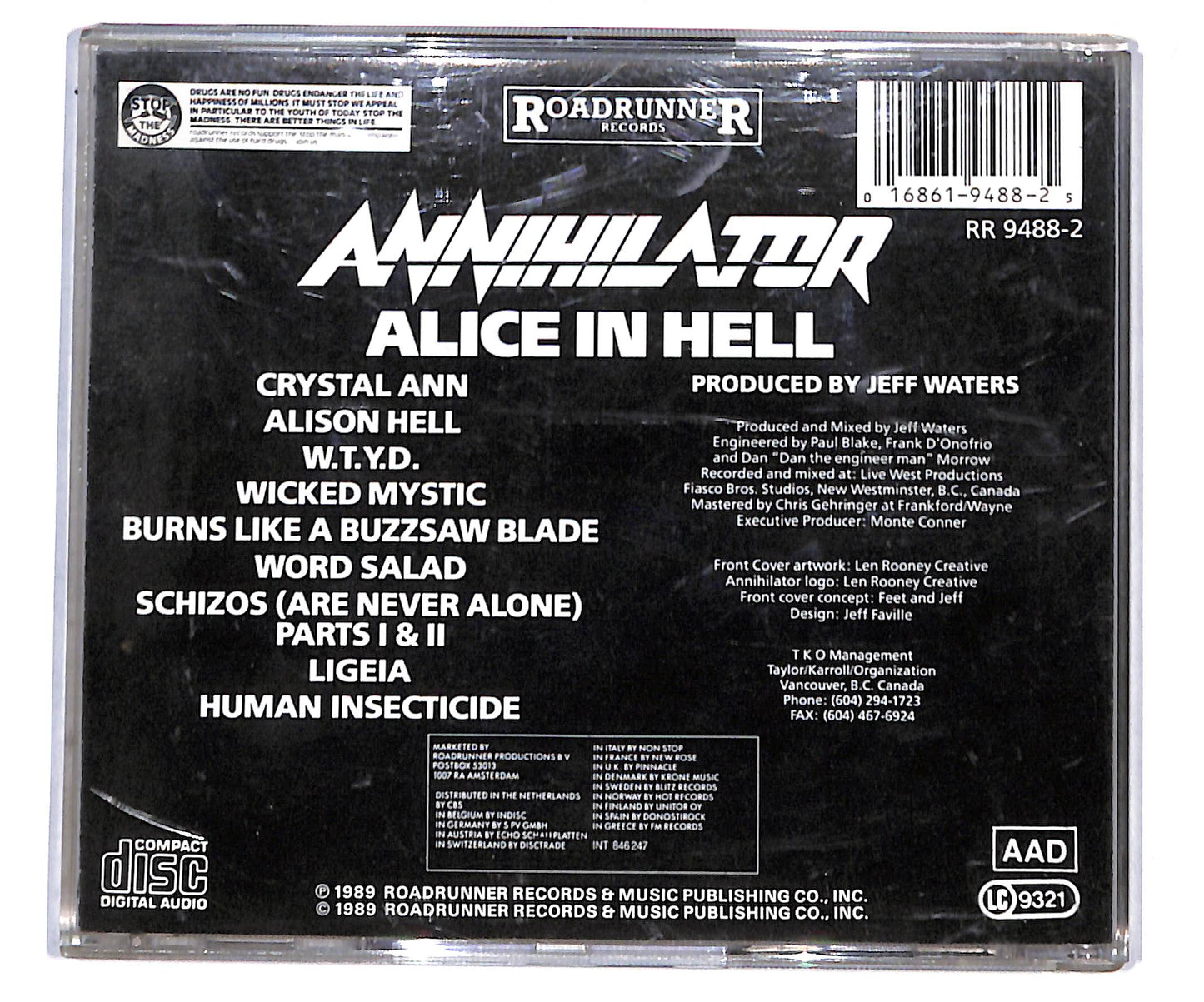 EBOND Annihilator - Alice In Hell CD CD133310