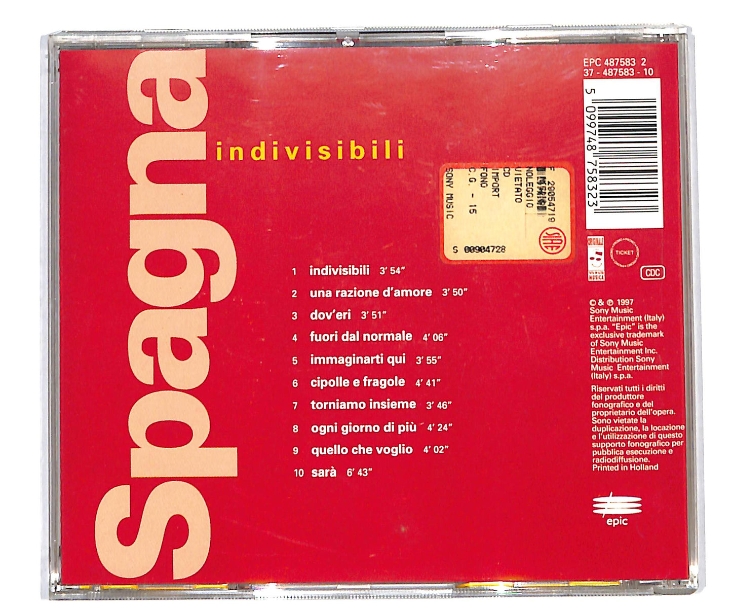 EBOND Spagna - Indivisibili CD CD133508