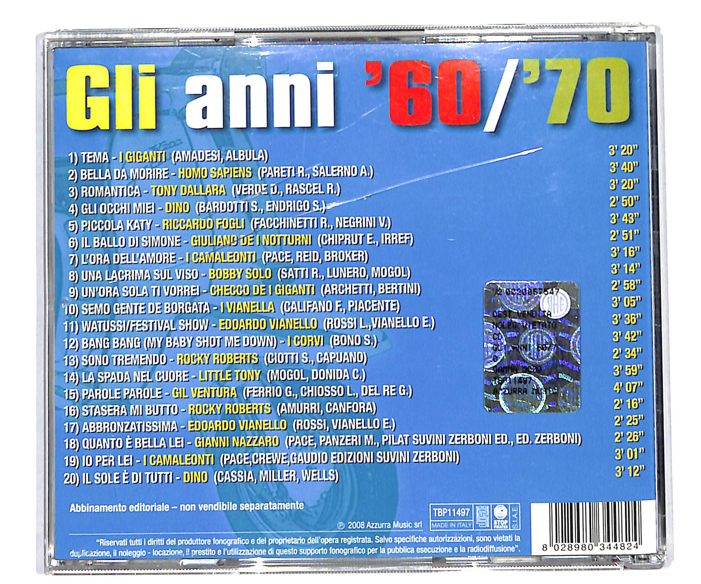 EBOND Various - Gli Anni '60/'70 CD CD133510