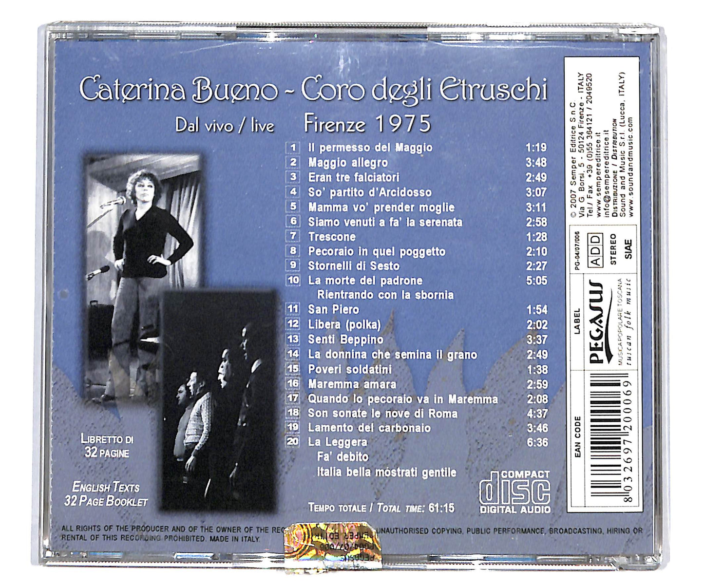 EBOND Caterina Bueno - coro degli Etruschi - Firenze 1975 CD CD133603