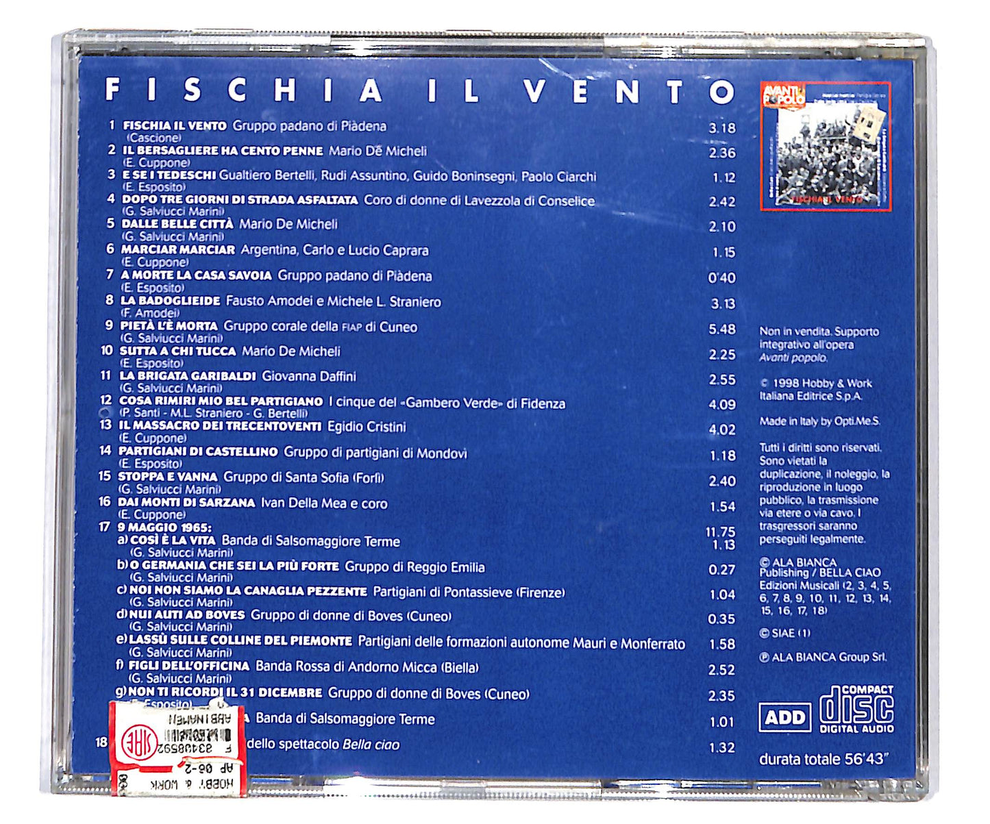 EBOND Various - Avanti Popolo - Fischia il Vento CD CD133607