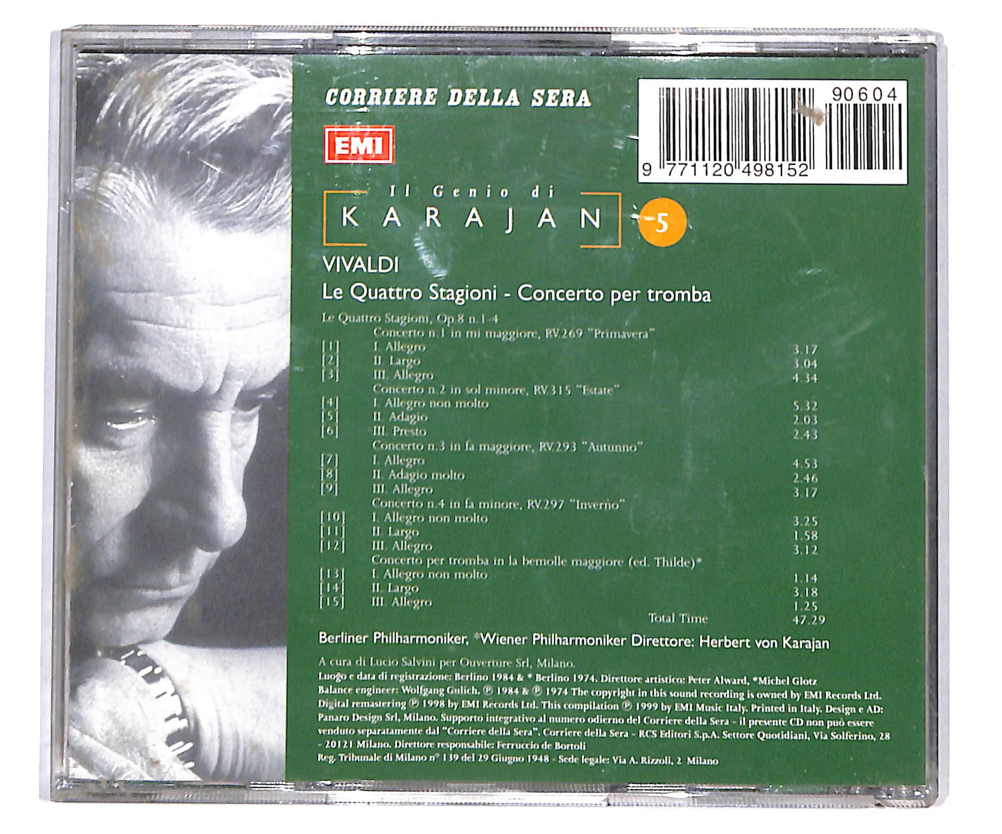 EBOND Il genio di Karajan Vivaldi - Le Quattro Stagioni CD CD133619