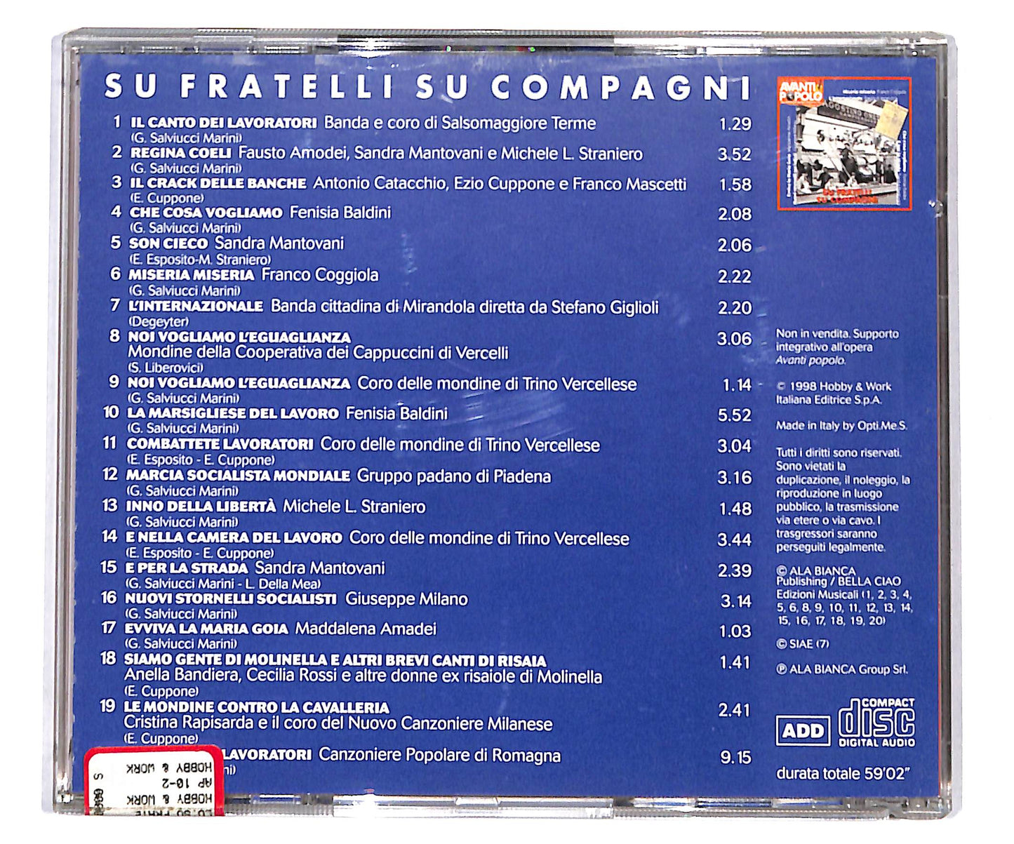 EBOND Various - Avanti Popolo su fratelli su compagni CD CD133637