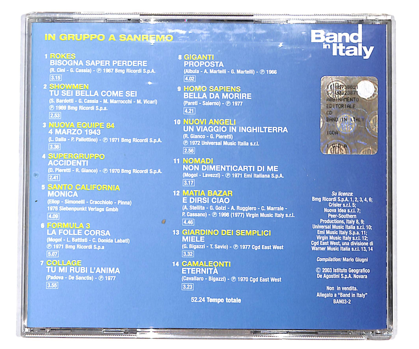 EBOND Various - Band In The World -in gruppo a sanremo CD CD133653